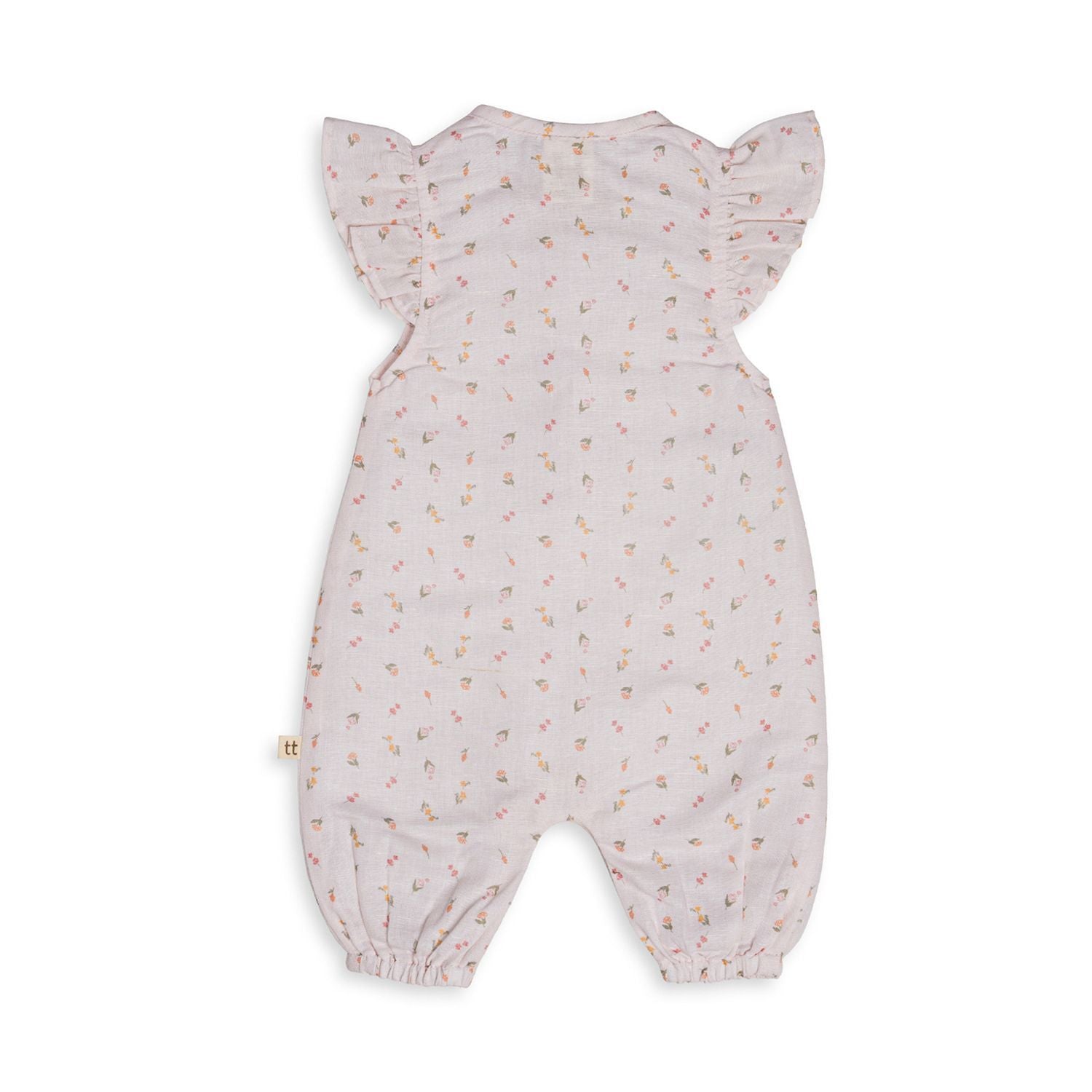 Tiny Twig - Organic Cotton Cap Sleeve Playsuit - Pretty In Pink