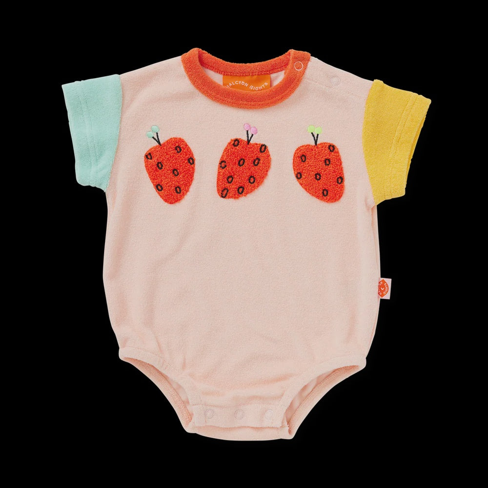 Halcyon Nights - Terry Short Sleeve Bodysuit - Tiny Orchard
