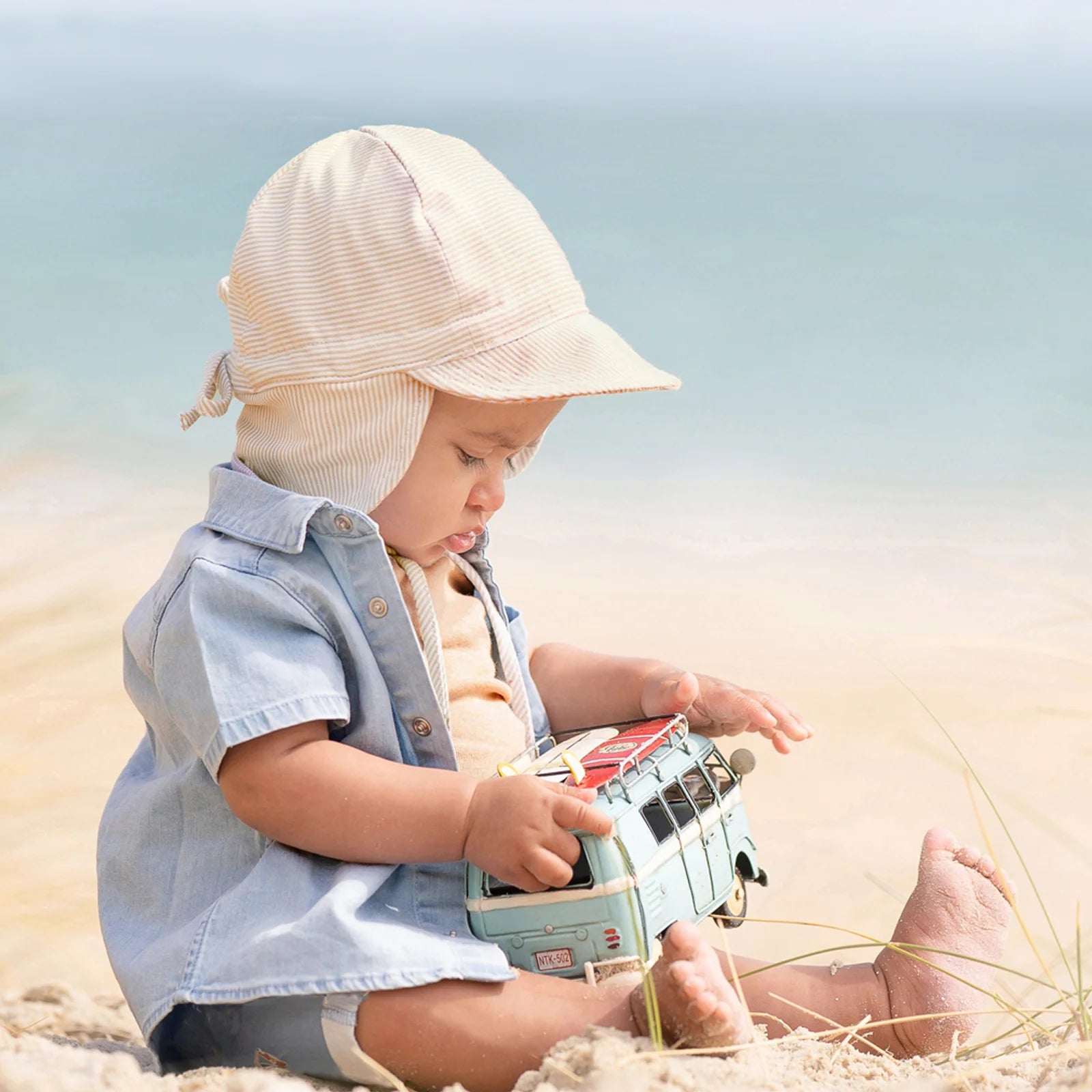 Toshi - Flap Cap Baby - Peanut