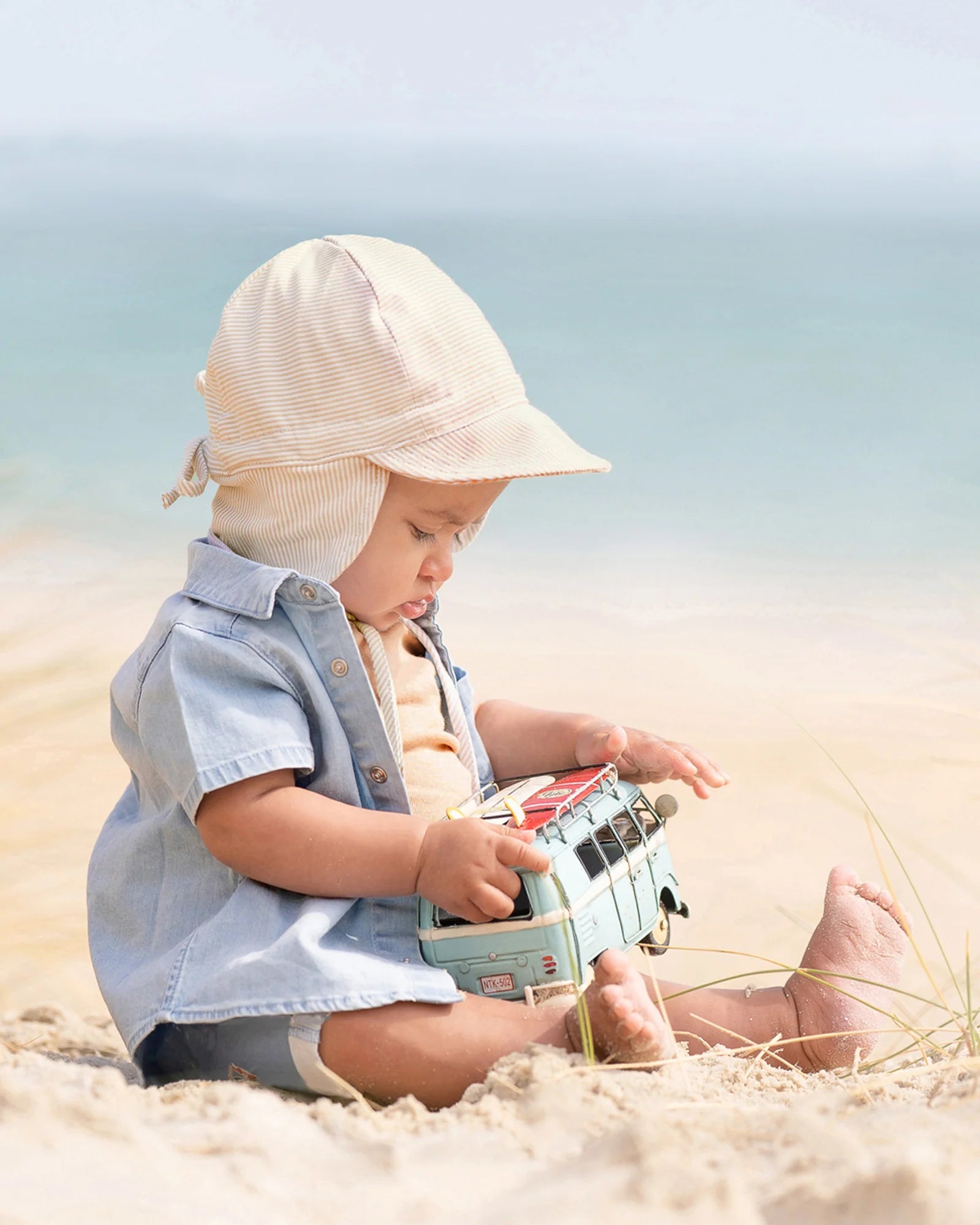 Toshi - Flap Cap Baby - Peanut