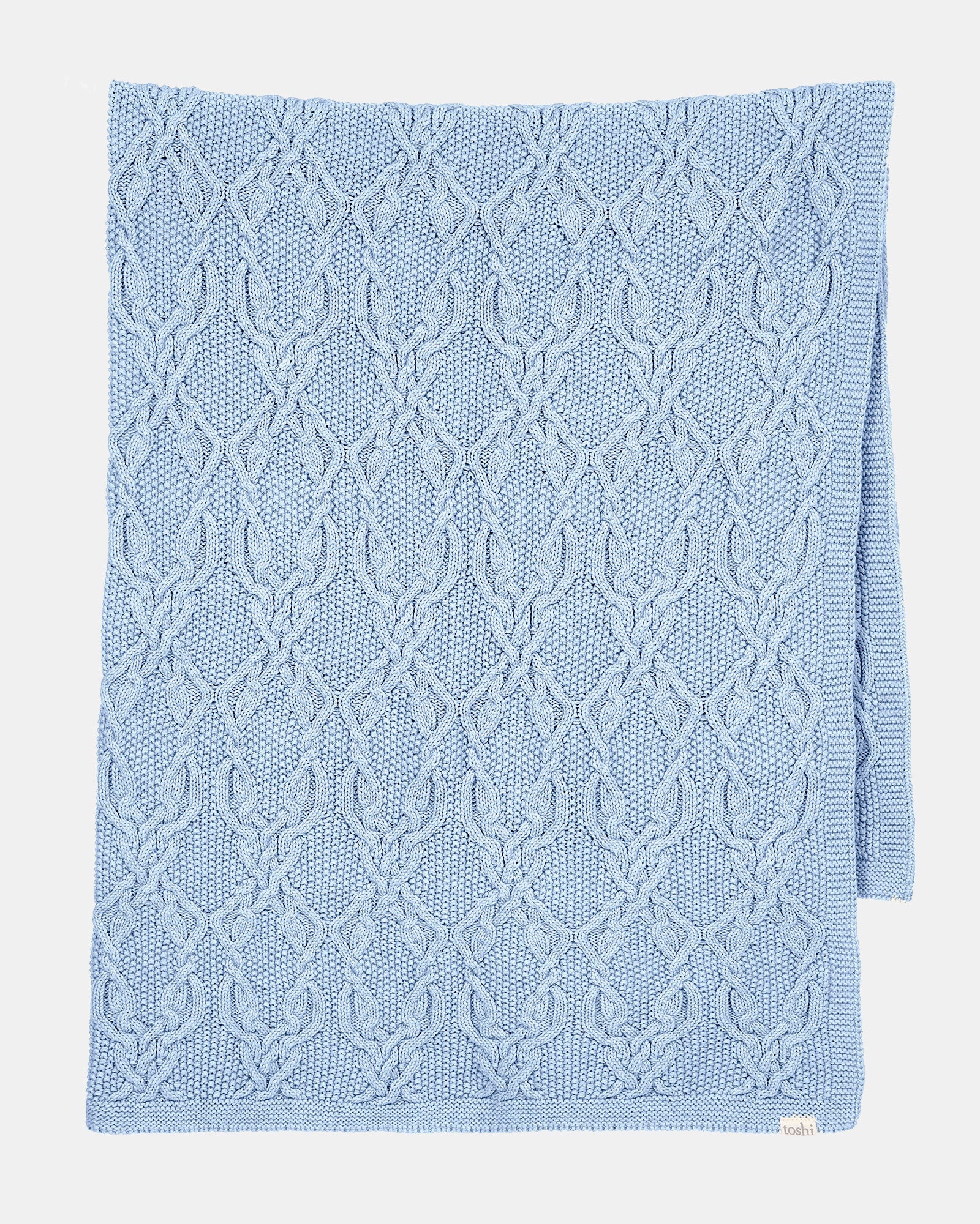 Toshi-  Organic Blanket Bowie - Bluebell