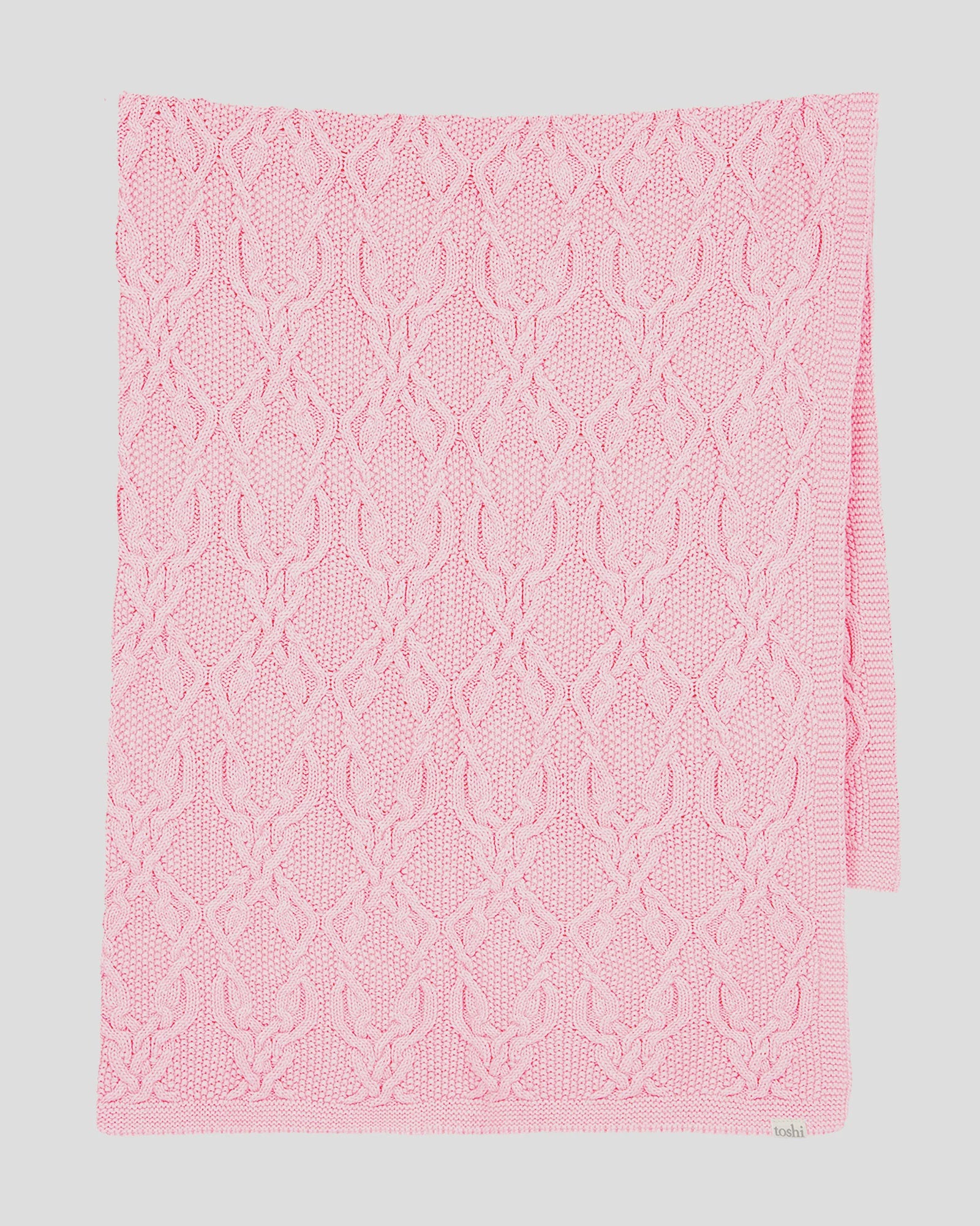 Toshi-  Organic Blanket Bowie - Misty Rose