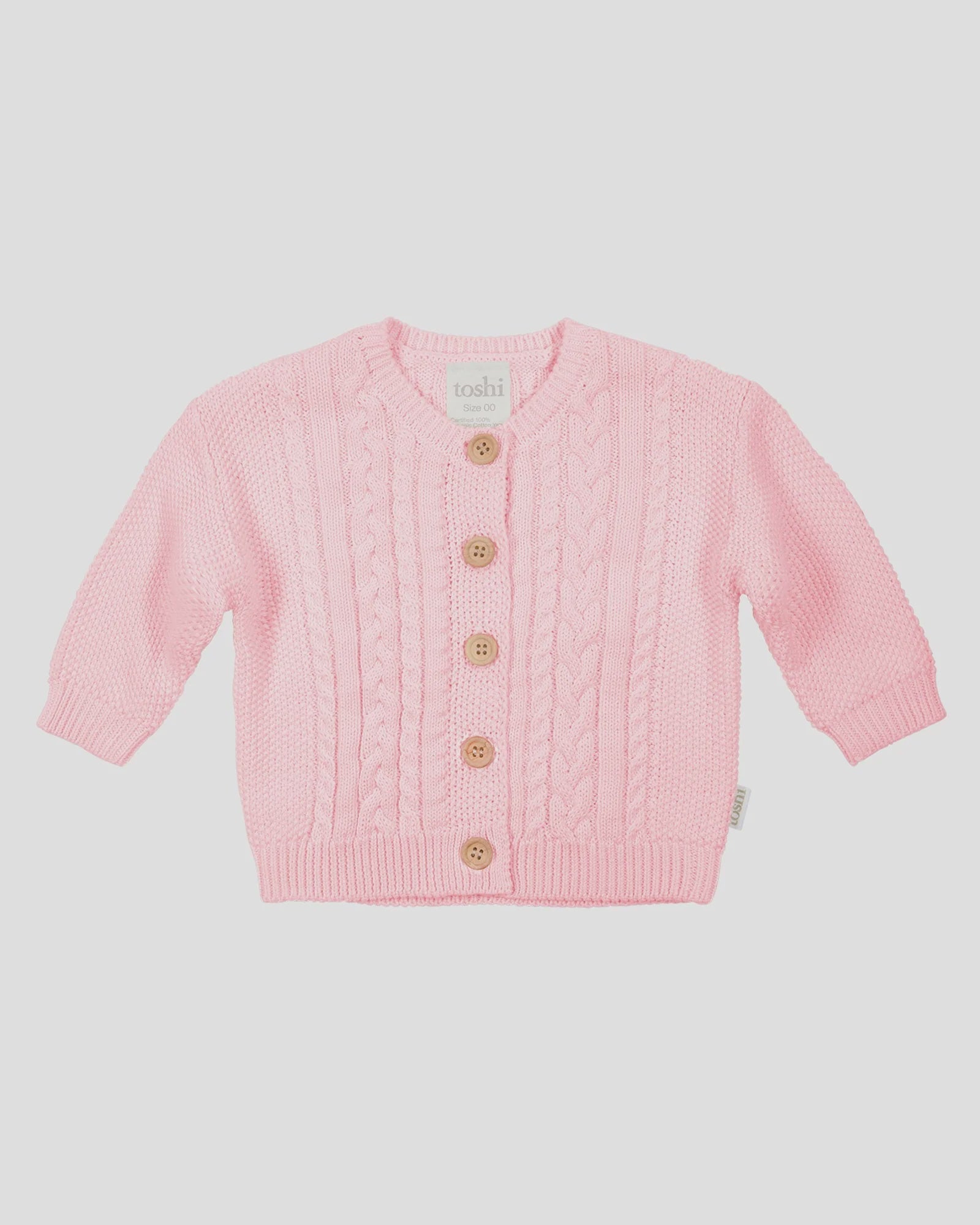 Toshi - Organic Cardigan - Yummy Misty Rose
