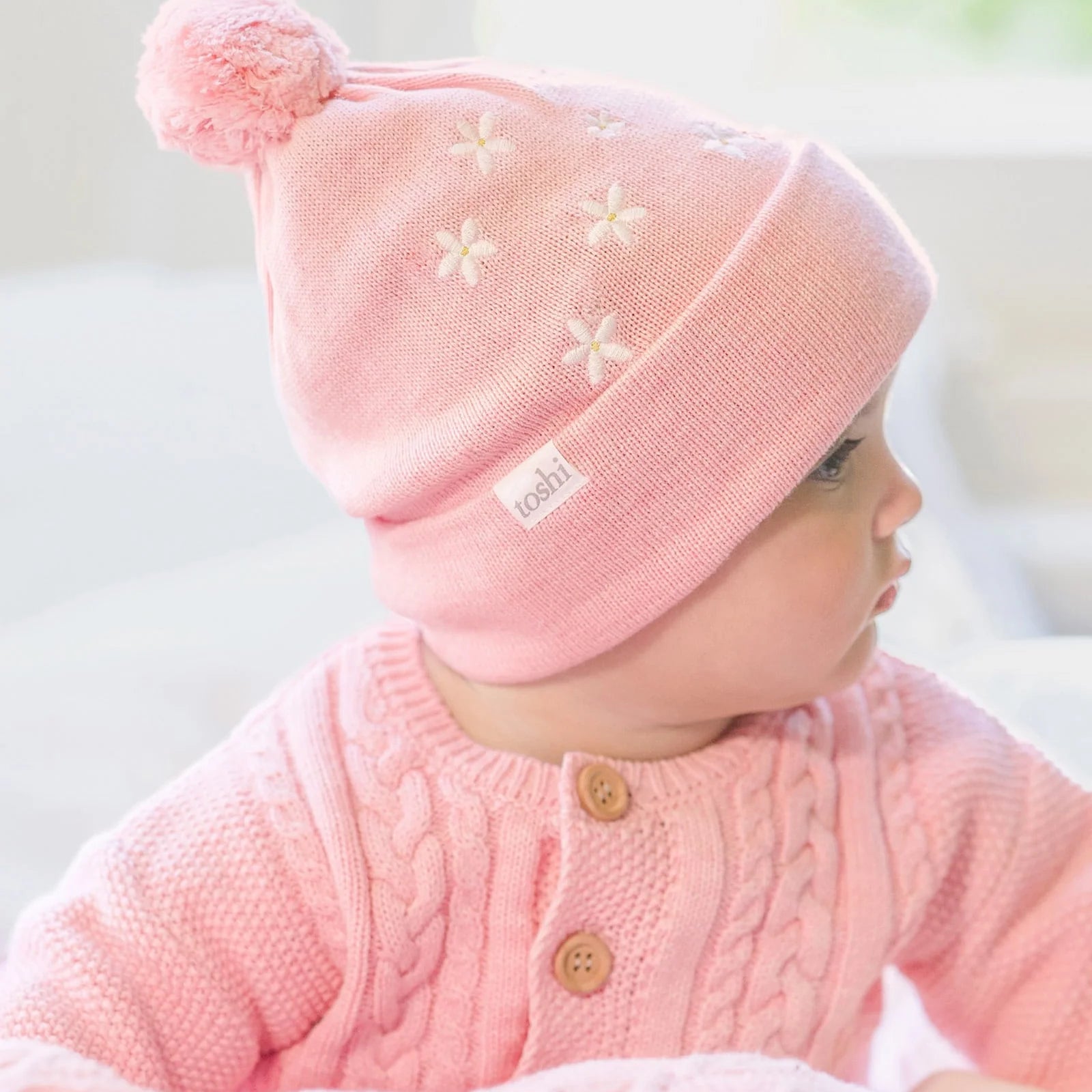 Toshi - Organic Cardigan - Yummy Misty Rose