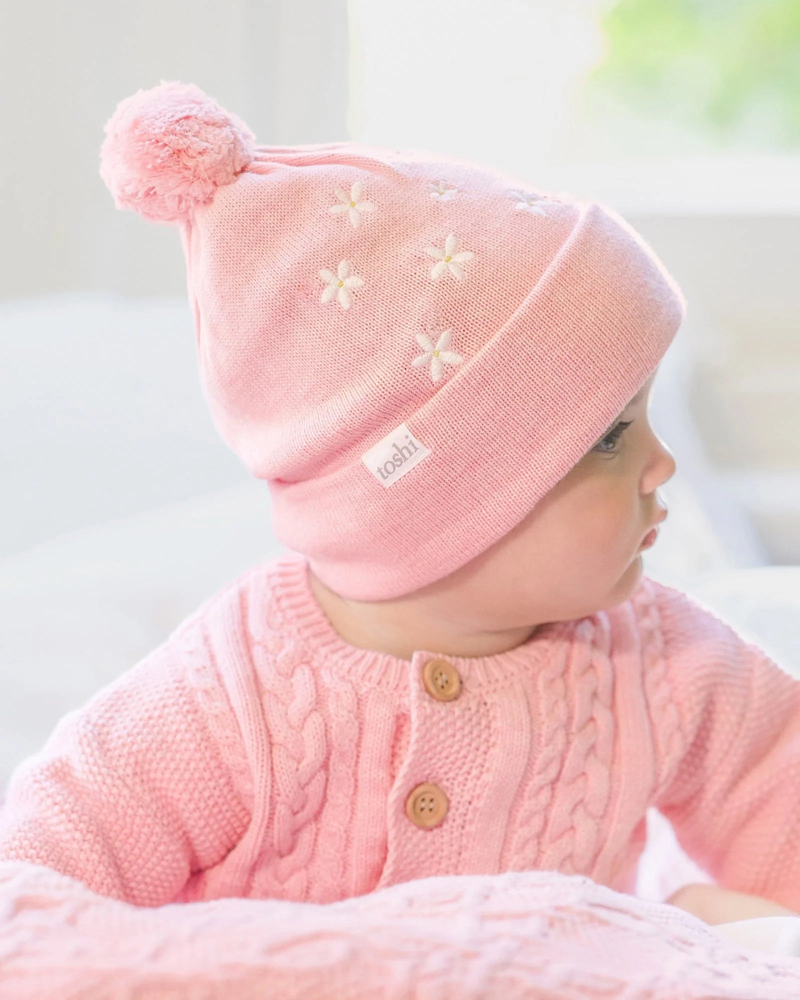 Toshi - Organic Cardigan - Yummy Misty Rose