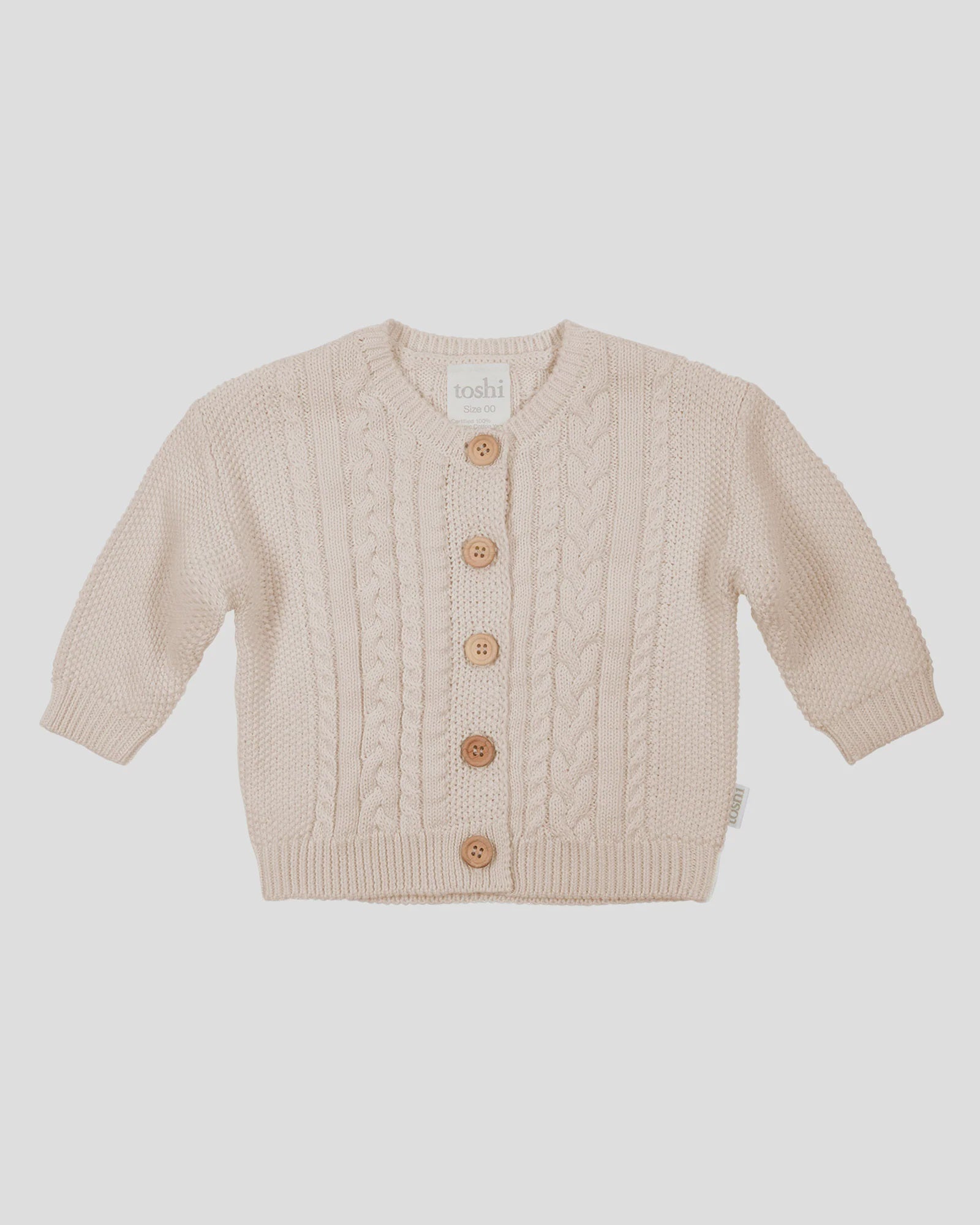 Toshi - Organic Cardigan - Yummy Oatmeal