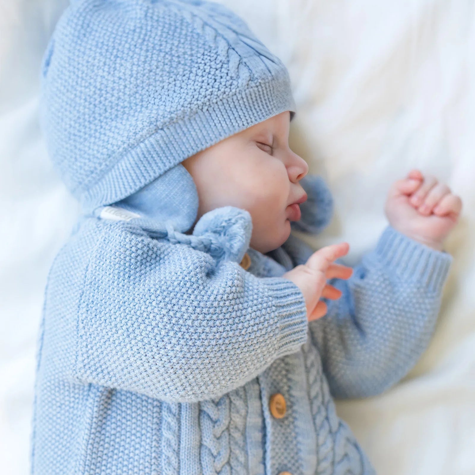 Toshi - Organic Cardigan - Yummy Bluebell