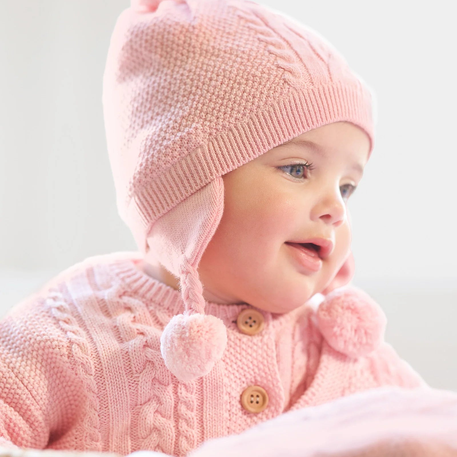 Toshi - Organic Earmuff Beanie - Yummy Misty Rose