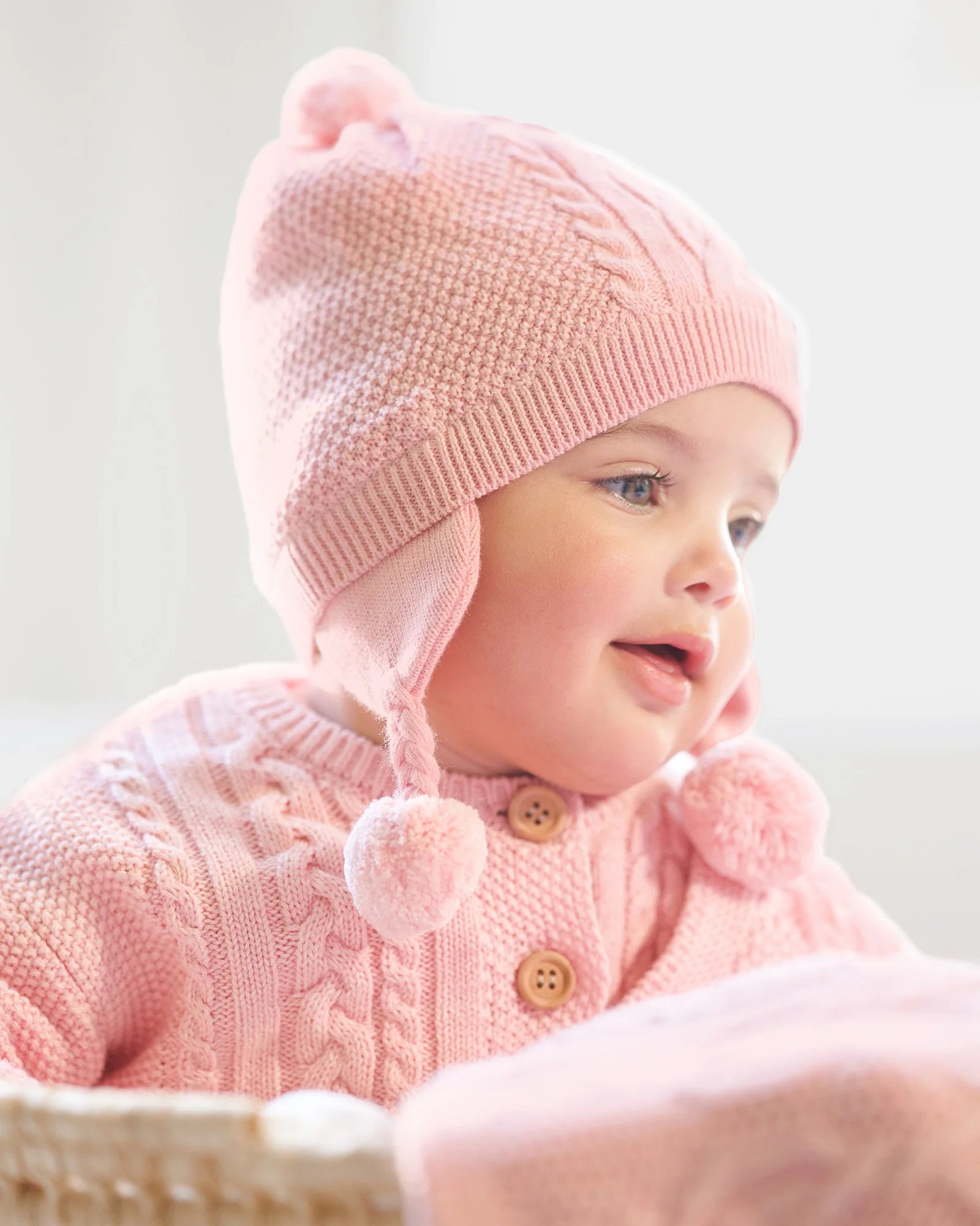 Toshi - Organic Earmuff Beanie - Yummy Misty Rose