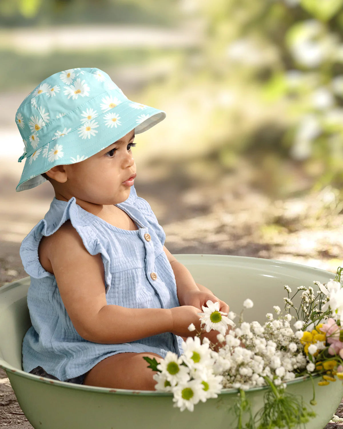 Toshi - Sunhat Spell - Teal Daisy