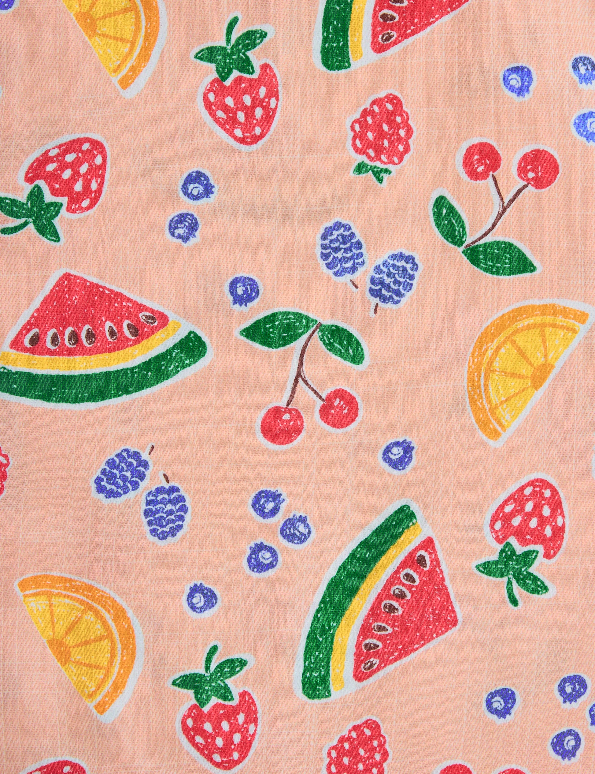 Goldie & Ace - Burton Fruit Salad Linen Overalls Peach Multi