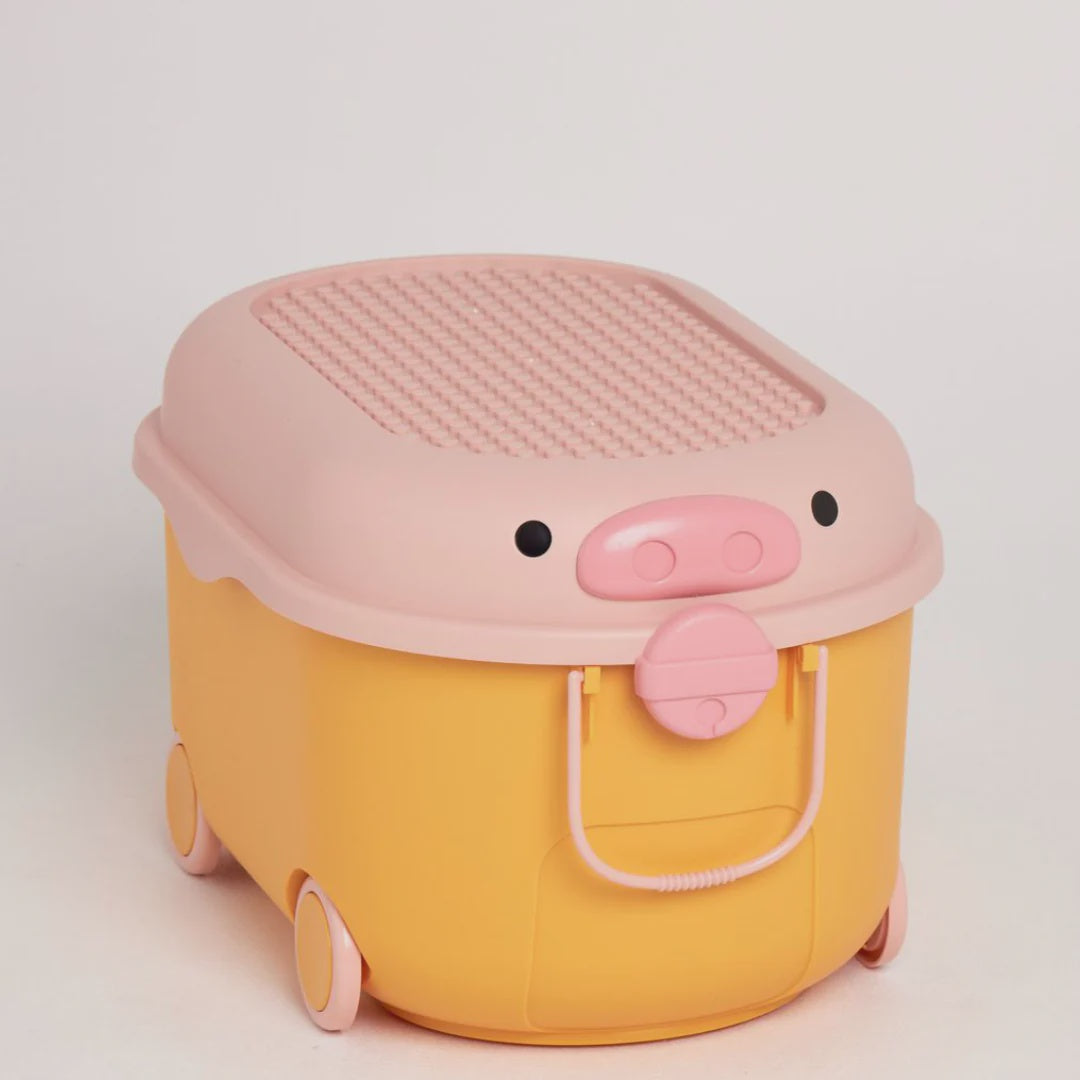 Cowrie & Conch - Ride A Long - Yellow & Pink Pig