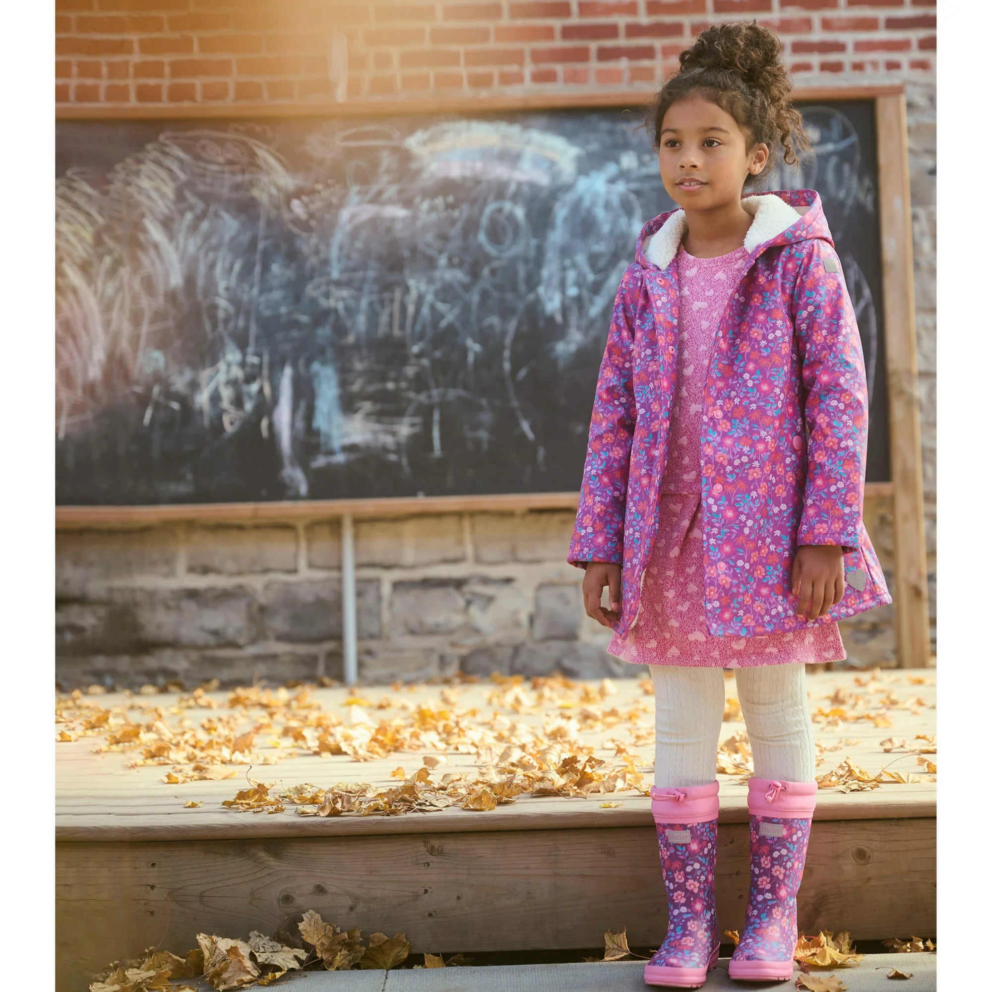 Hatley - Wild Flowers Sherpa Lined Splash Jacket