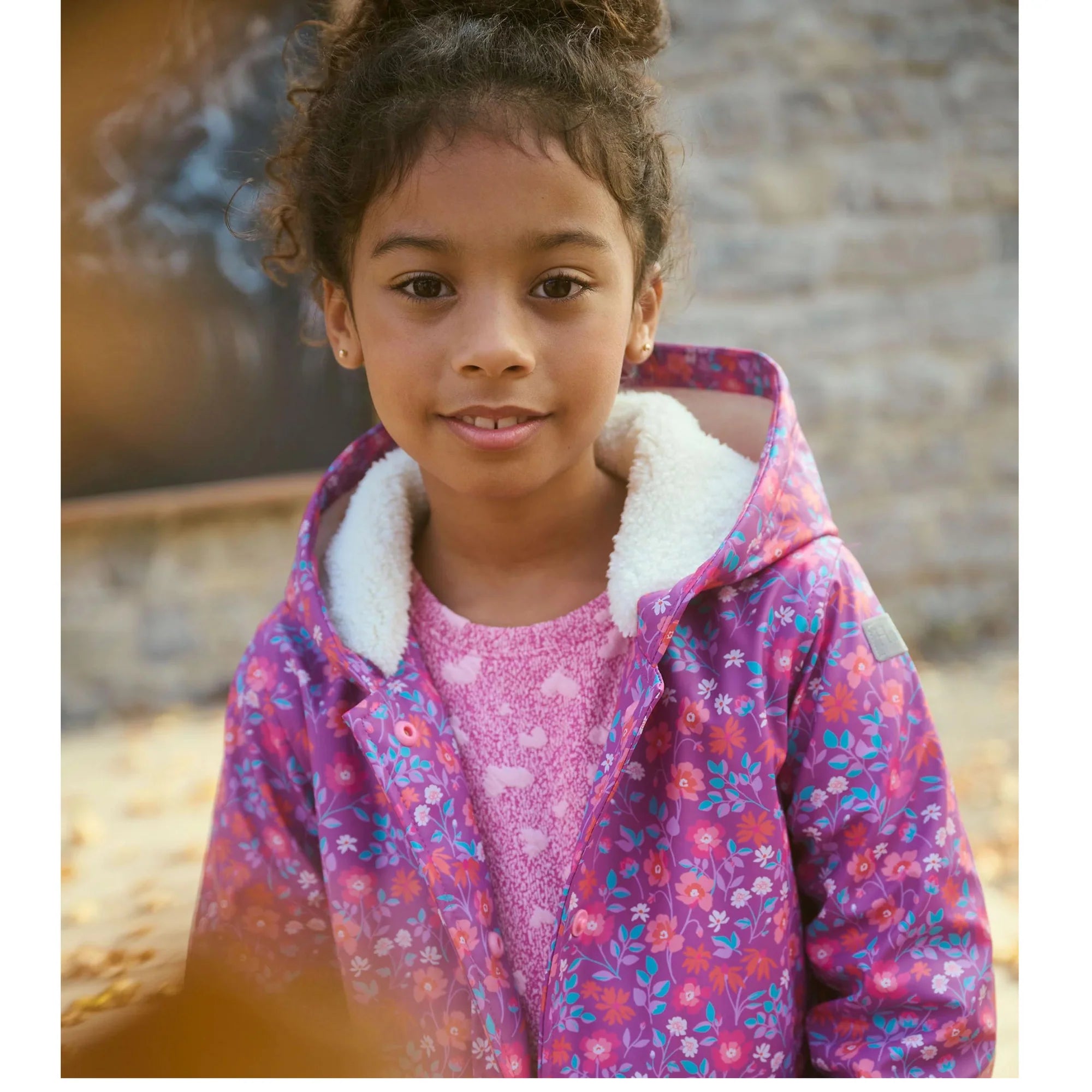 Hatley - Wild Flowers Sherpa Lined Splash Jacket