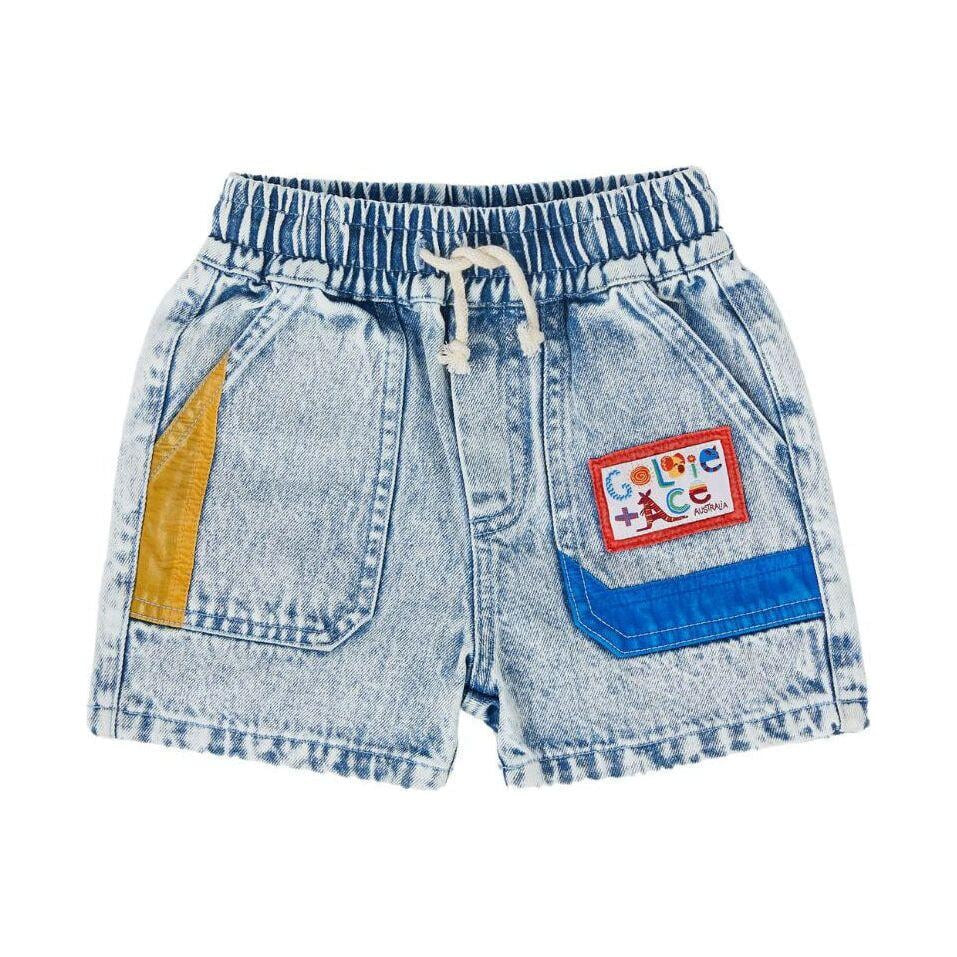 Goldie & Ace - Noah Colour Pop Cargo Denim  Shorts