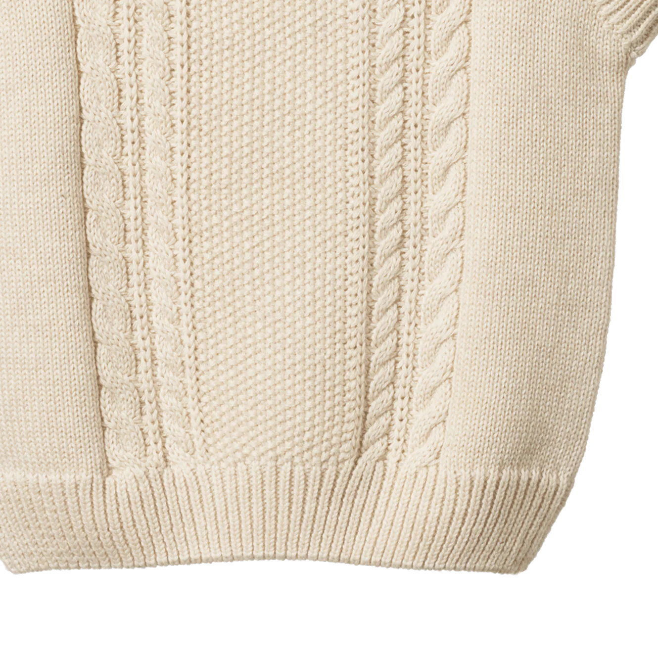 Nature Baby - Walter Vest - Oatmeal Marl Cable Knit