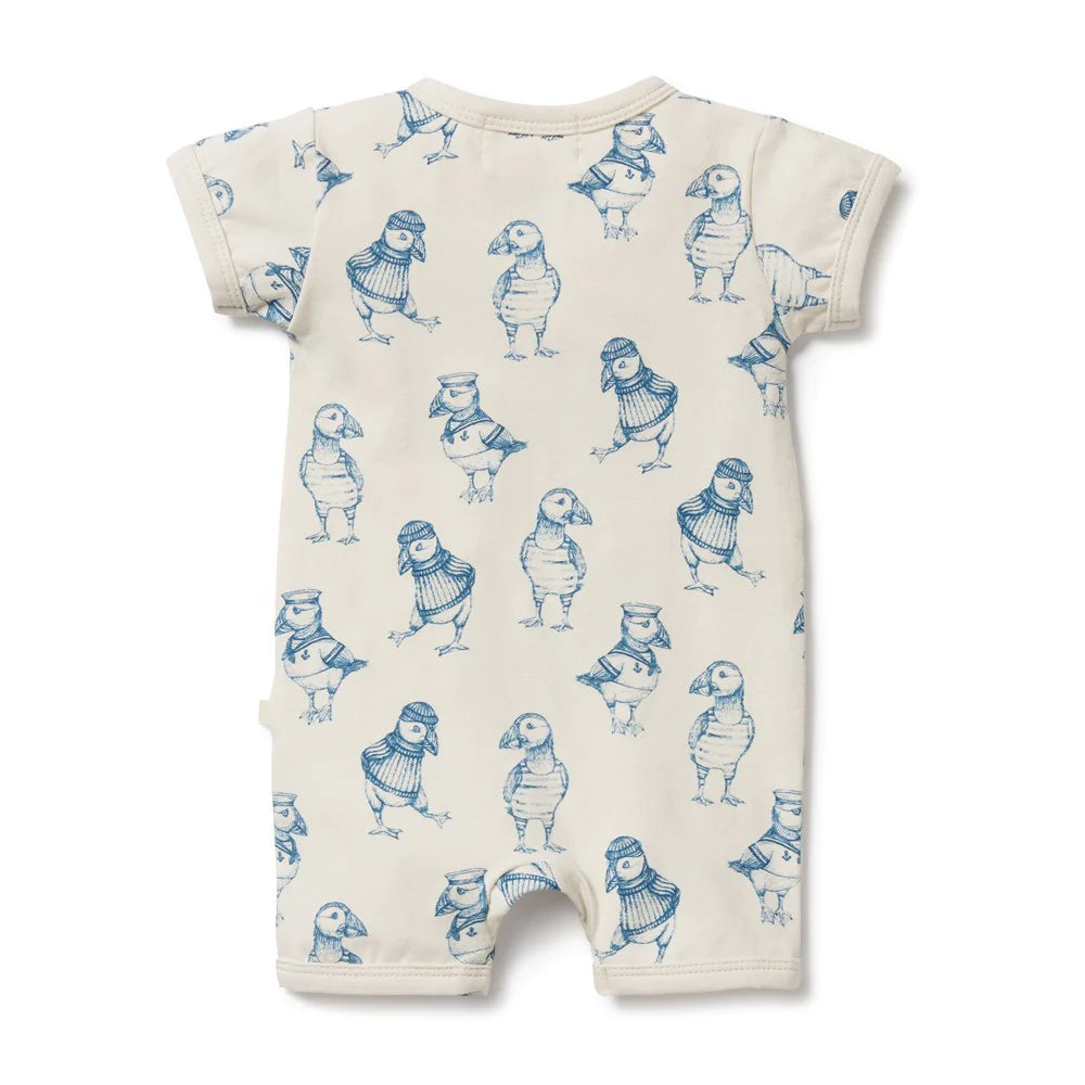 Wilson & Frenchy - Petit Puffin Organic Summer Zipsuit