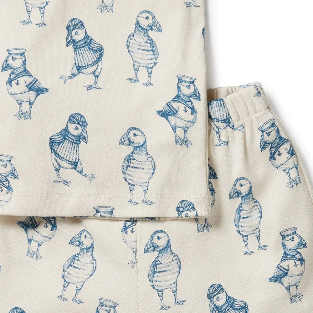Wilson & Frenchy - Petit Puffin Organic Short Sleeve Pyjamams