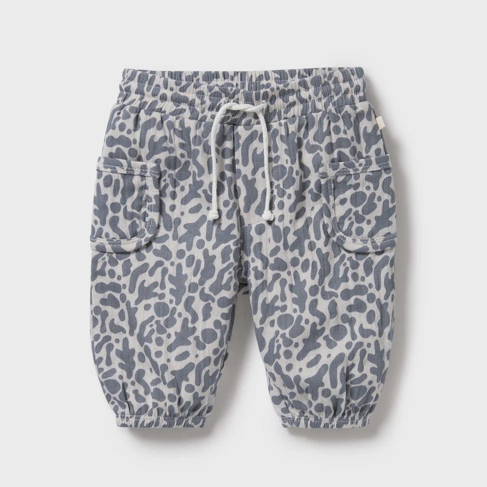 Wilson & Frenchy - Blue Coral Organic Crinkle Pant