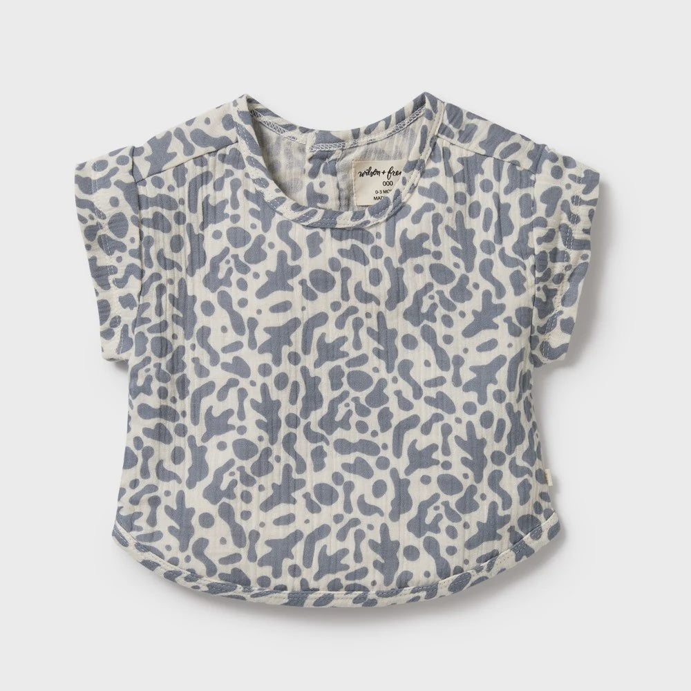 Wilson & Frenchy - Blue Coral Organic Crinkle Tee