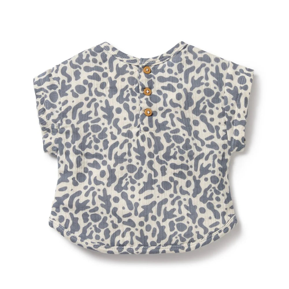 Wilson & Frenchy - Blue Coral Organic Crinkle Tee