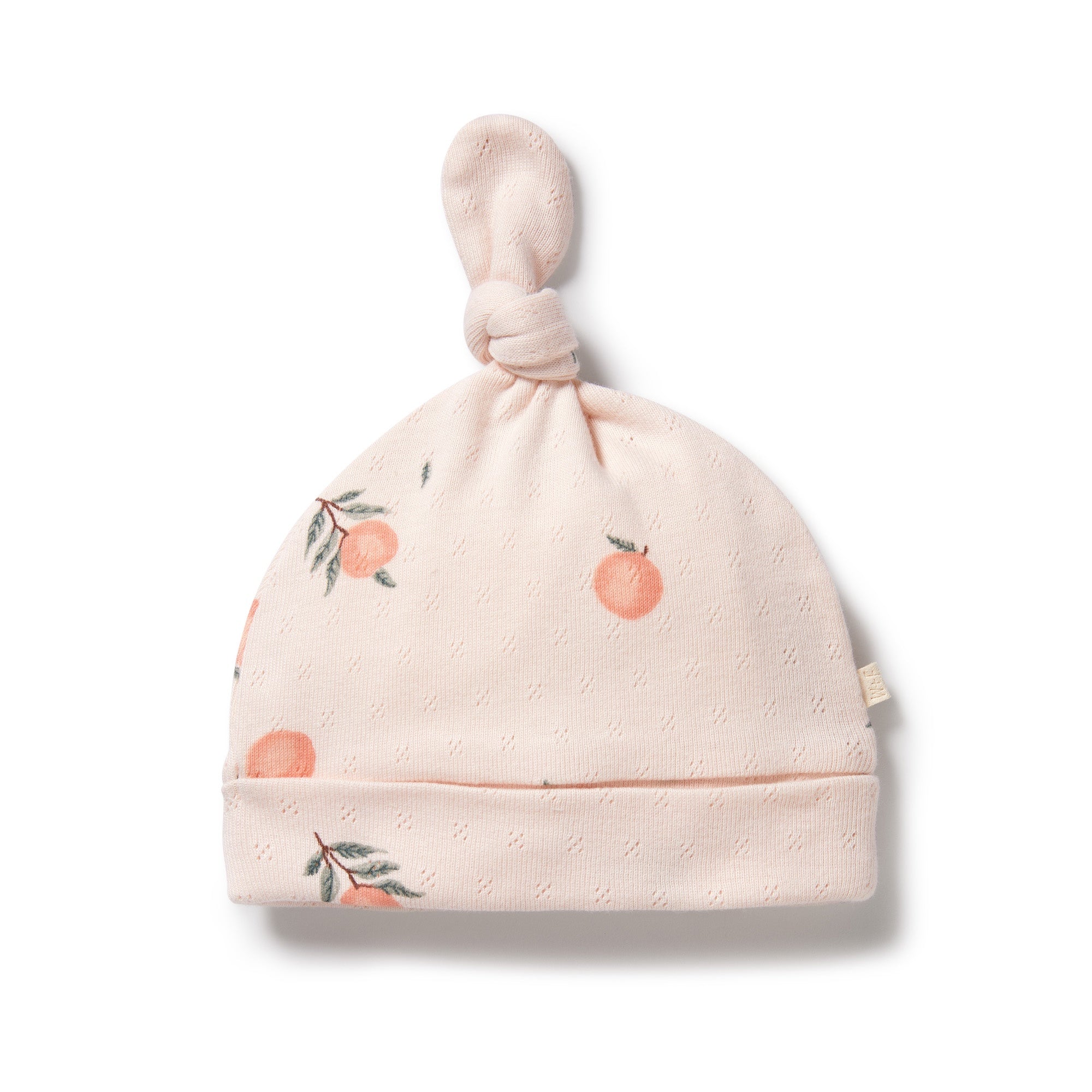 Wilson & Frenchy - Peaches Organic Pointelle Knot Hat