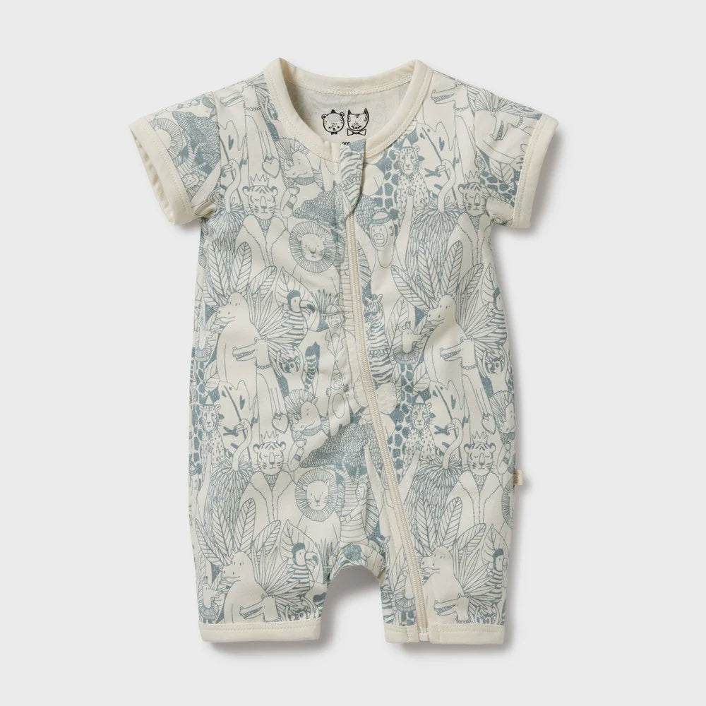 Wilson & Frenchy - Hello Friends Organic Summer Zipsuit