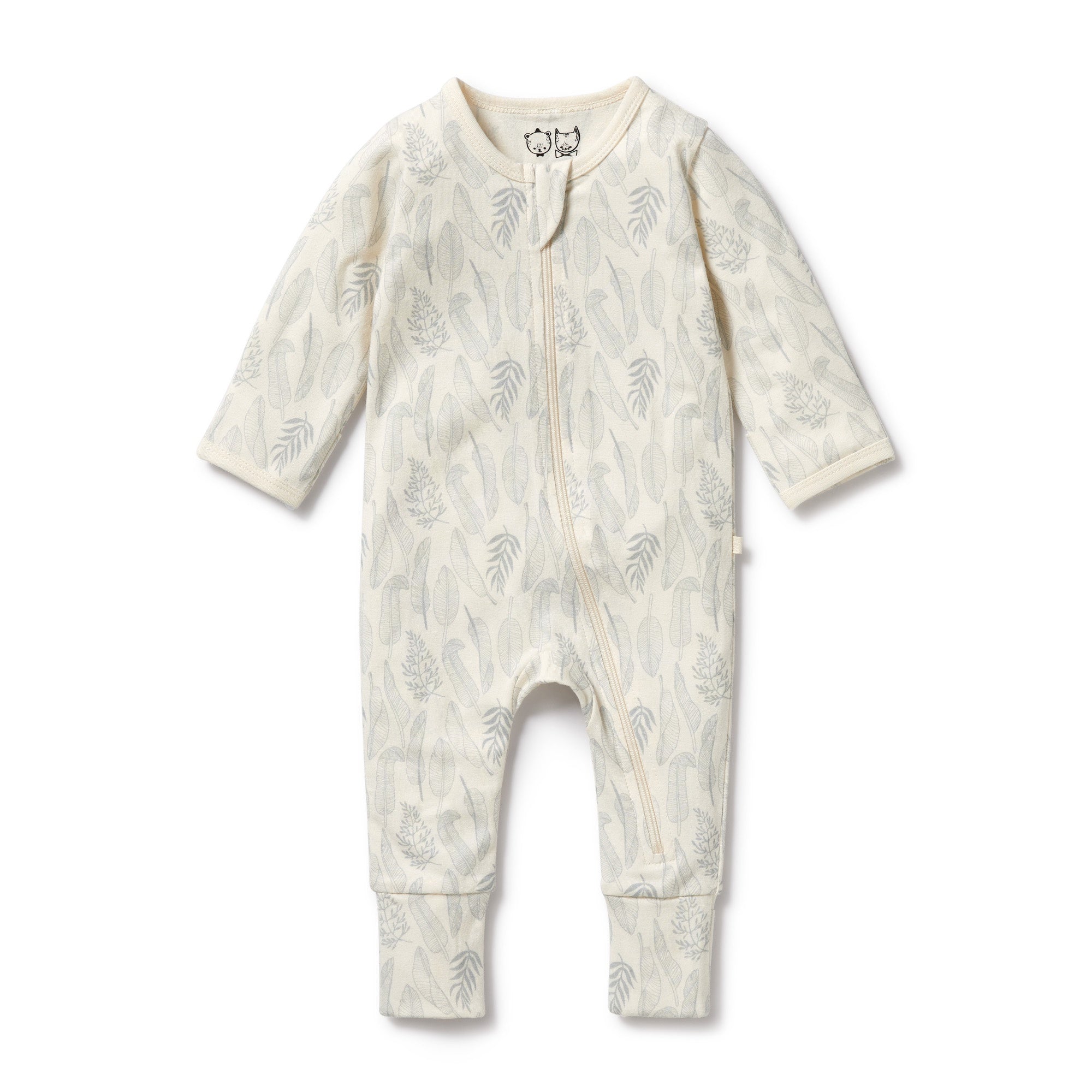 Wilson & Frenchy - New Leaf Organic Zipsuit with Feet