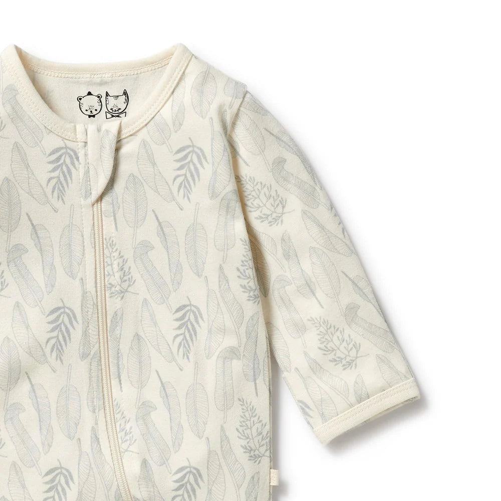 Wilson & Frenchy - New Leaf Organic Zipsuit with Feet