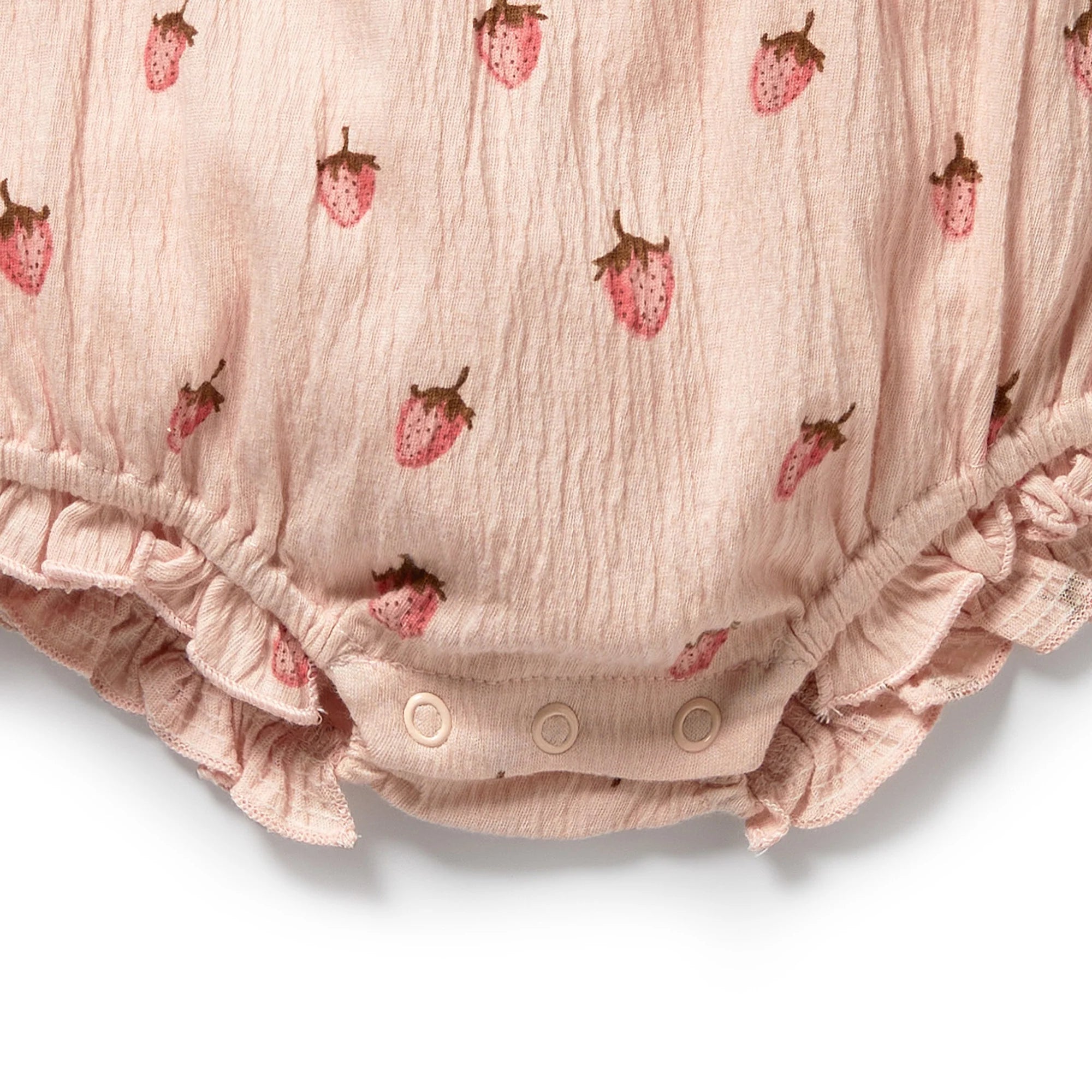 Wilson & Frenchy - Strawberry Kisses Organic Tie Playsuit