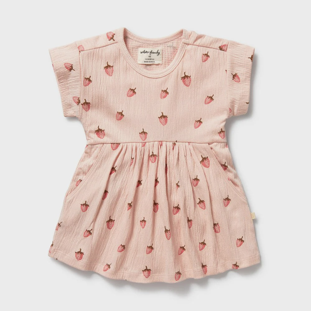 Wilson & Frenchy - Strawberry Kisses Organic Dress