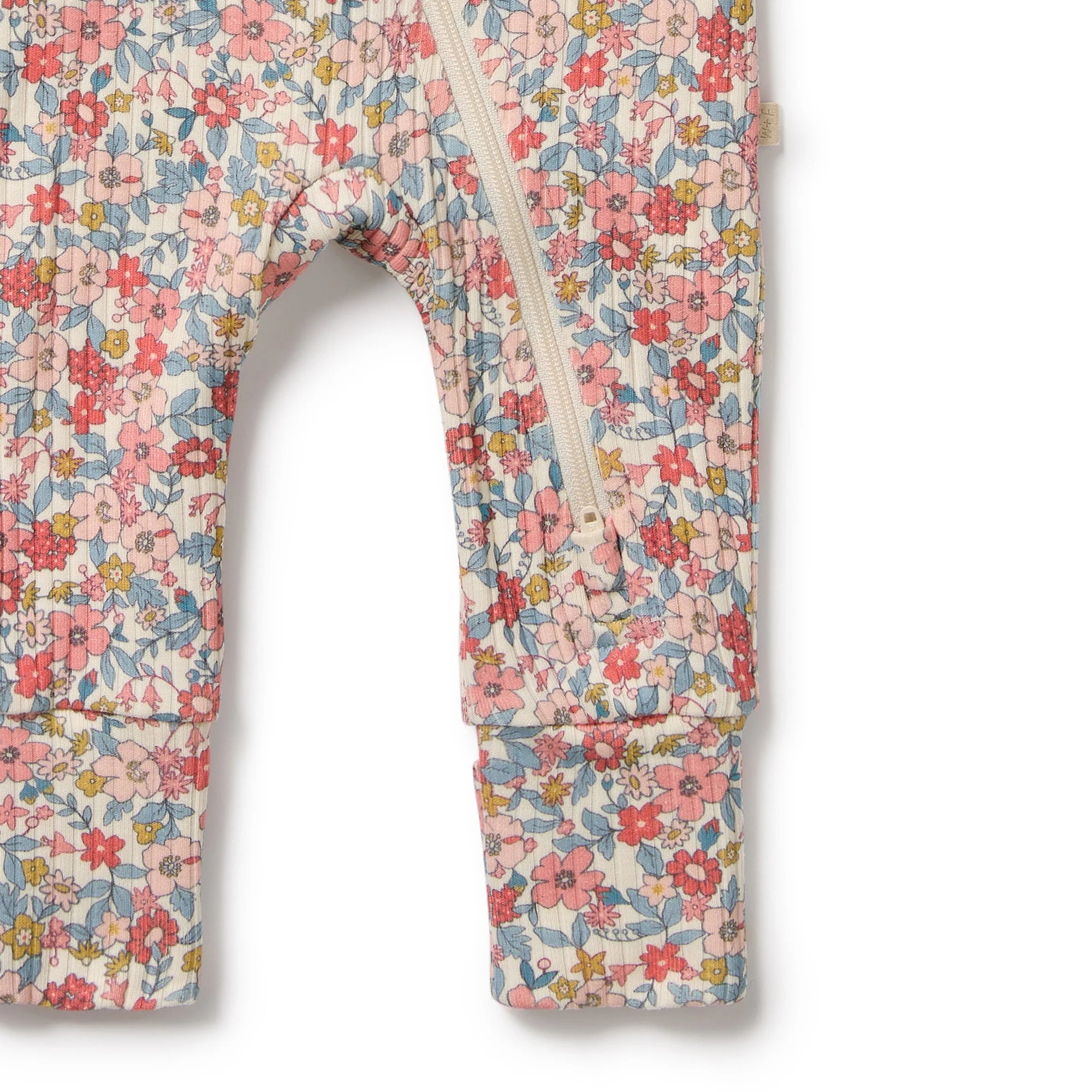 Wilson & Frenchy - Summer Bloom Organic Zipsuit with Feet