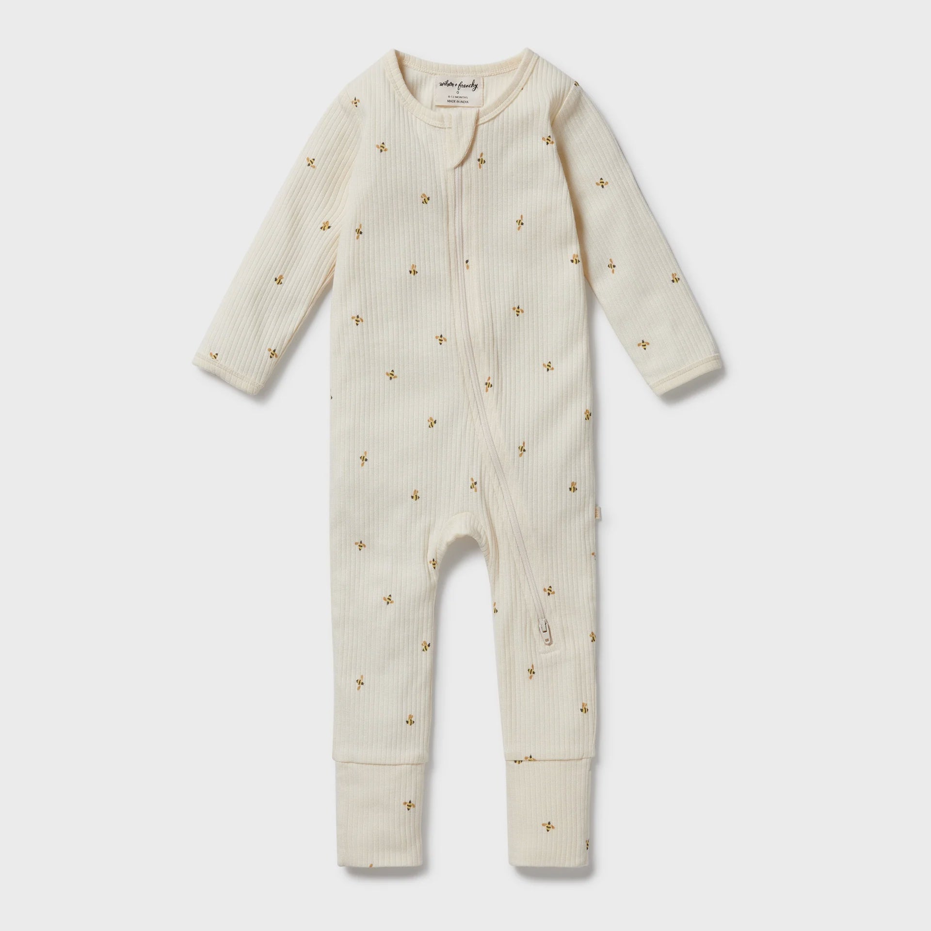 Wilson & Frenchy - Bee Mine Organic Zipsuit with Feet