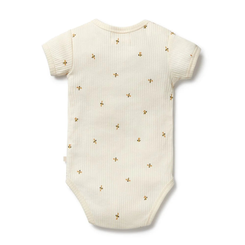 Wilson & Frenchy - Bee Mine Organic Henley Bodysuit