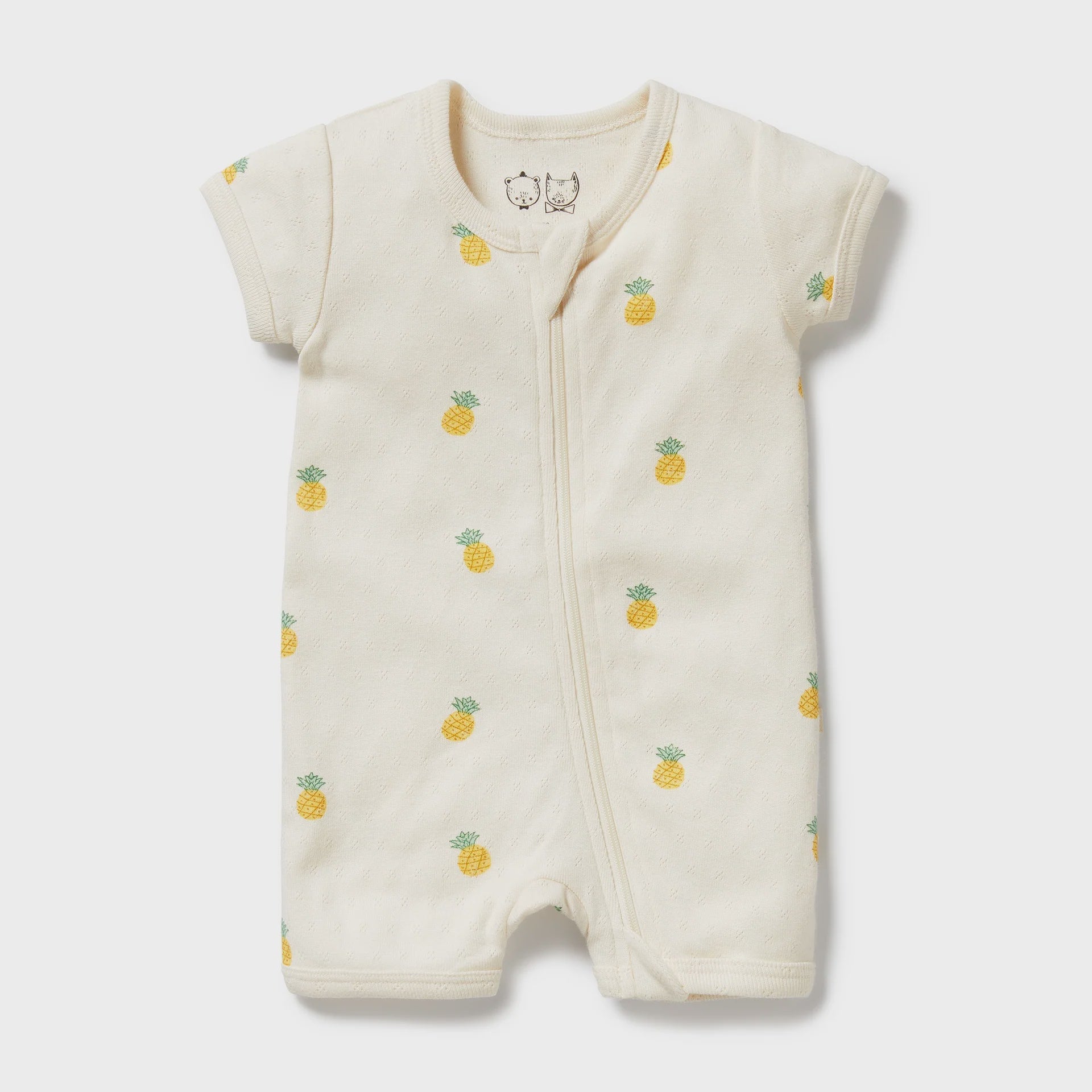 Wilson & Frenchy - Piney Pals Organic Pointelle Summer Zipsuit