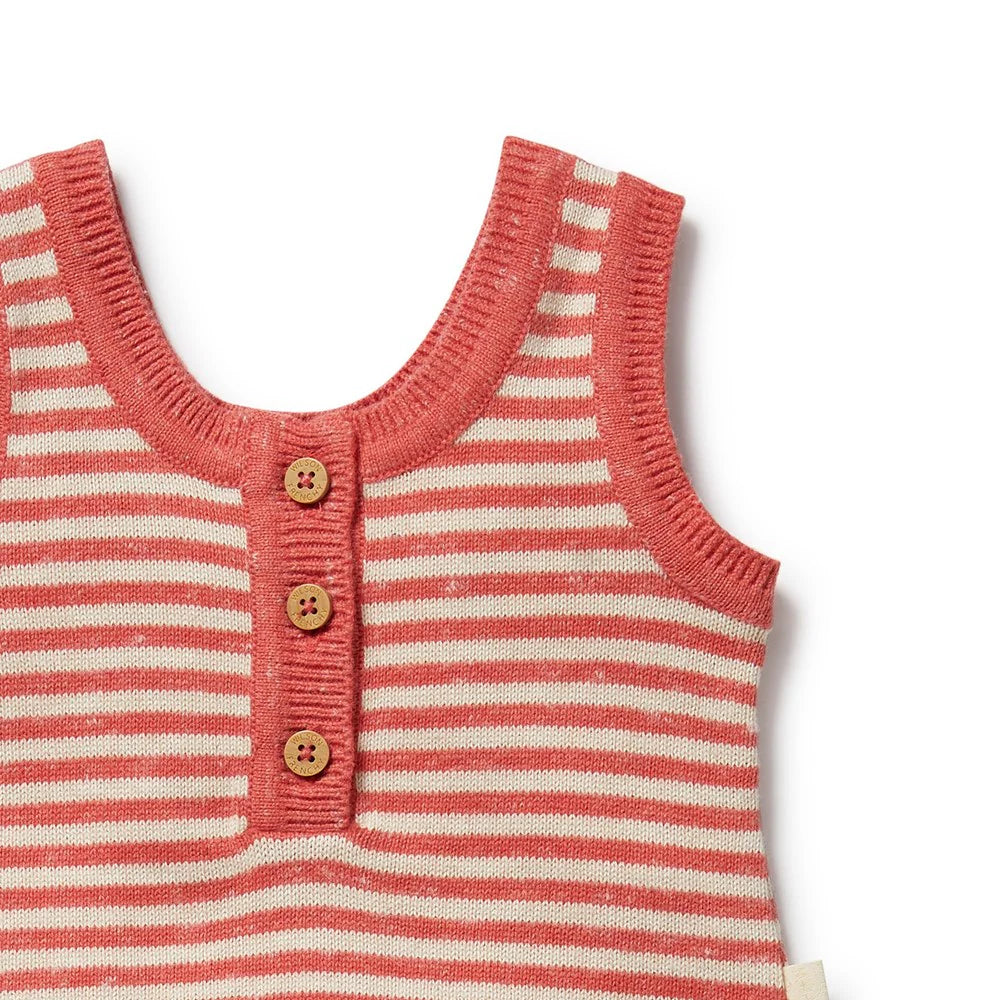 Wilson & Frenchy - Strawberry Swirl Organic Knitted Stripe Set