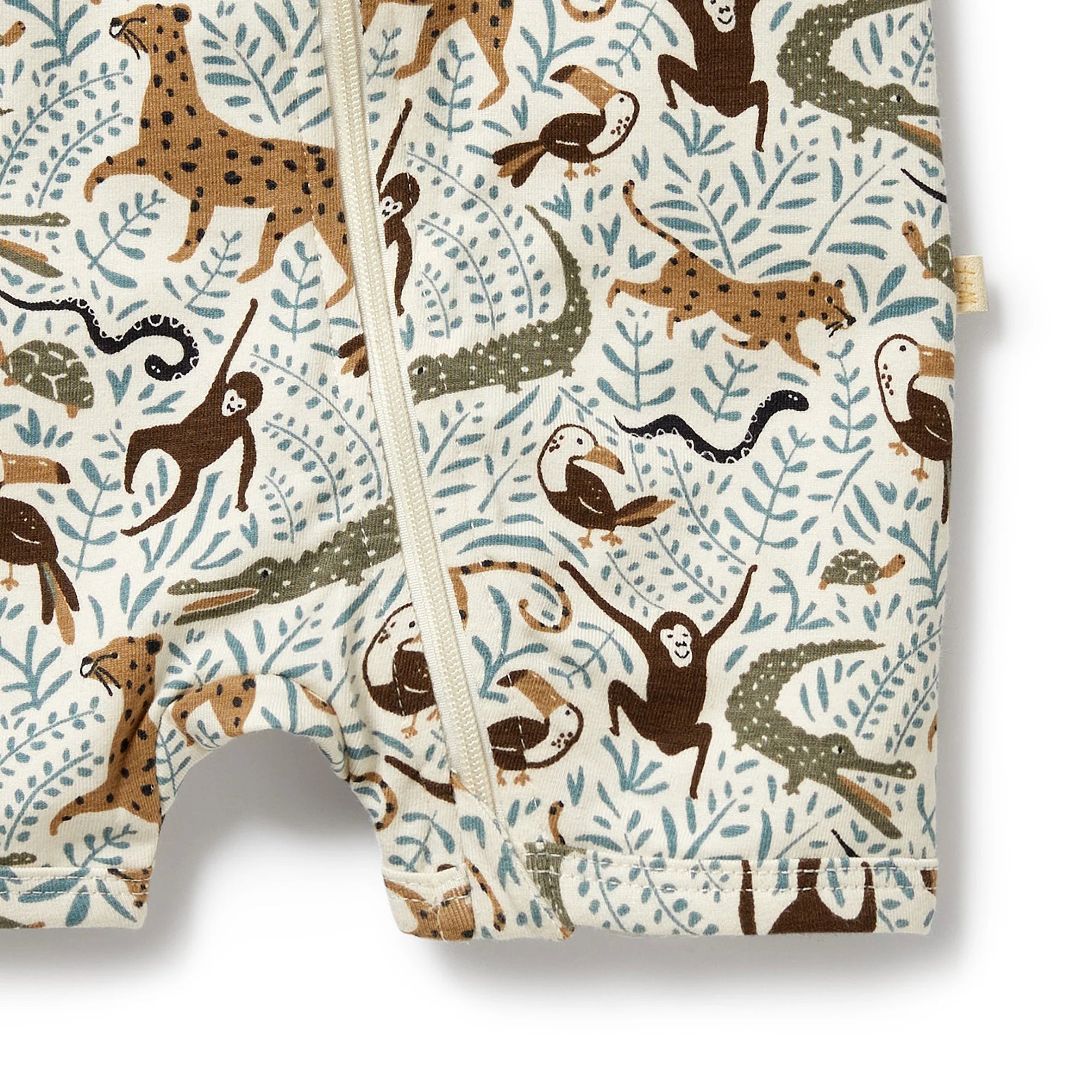 Wilson & Frenchy - Mini Jungle Organic Boyleg Zipsuit