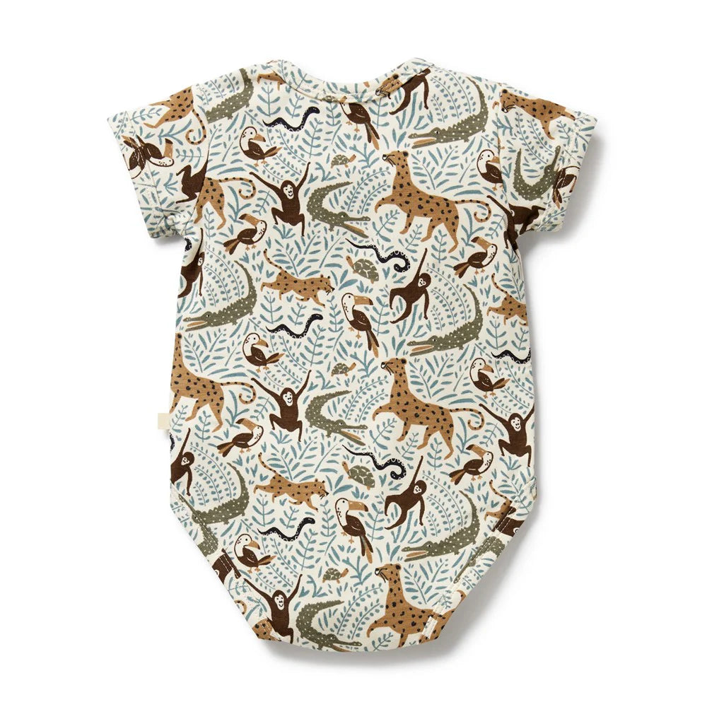 Wilson & Frenchy - Mini Jungle Organic Henley Bodysuit