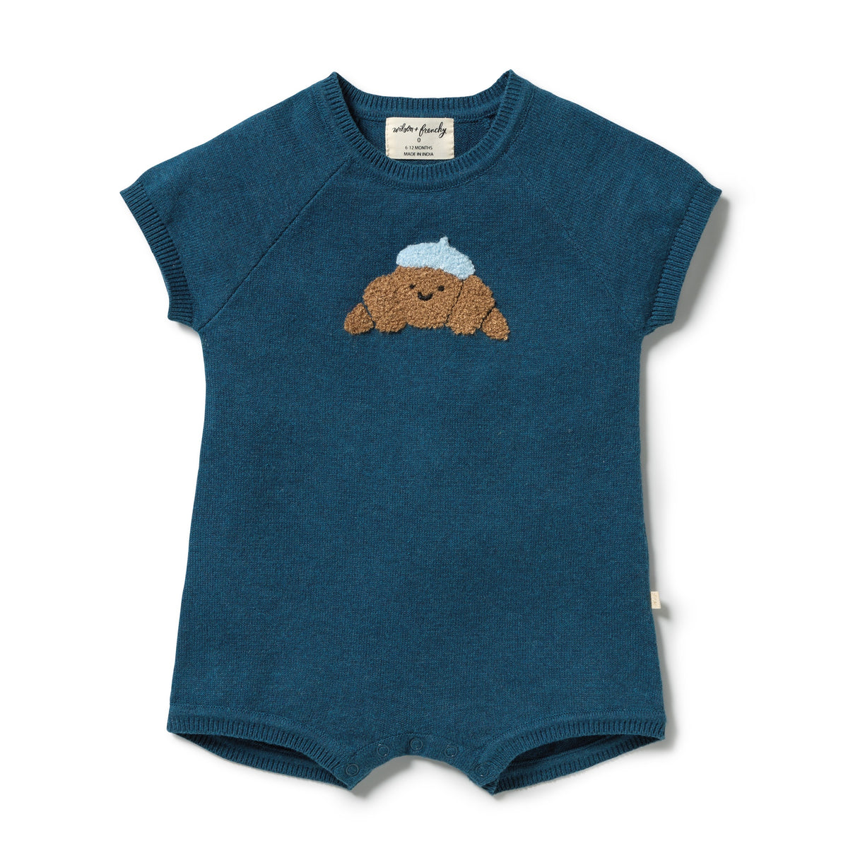 Wilson & Frenchy - Little Croissant Organic Knitted Growsuit
