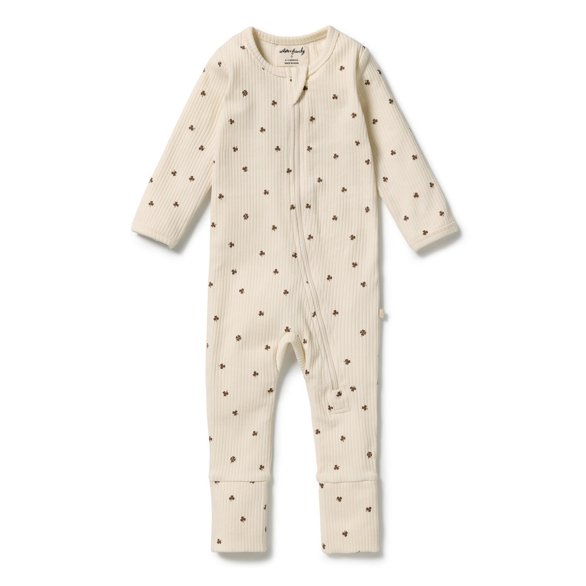 Wilson & Frenchy - My Lucky Charm Organic Zipsuit with Feet