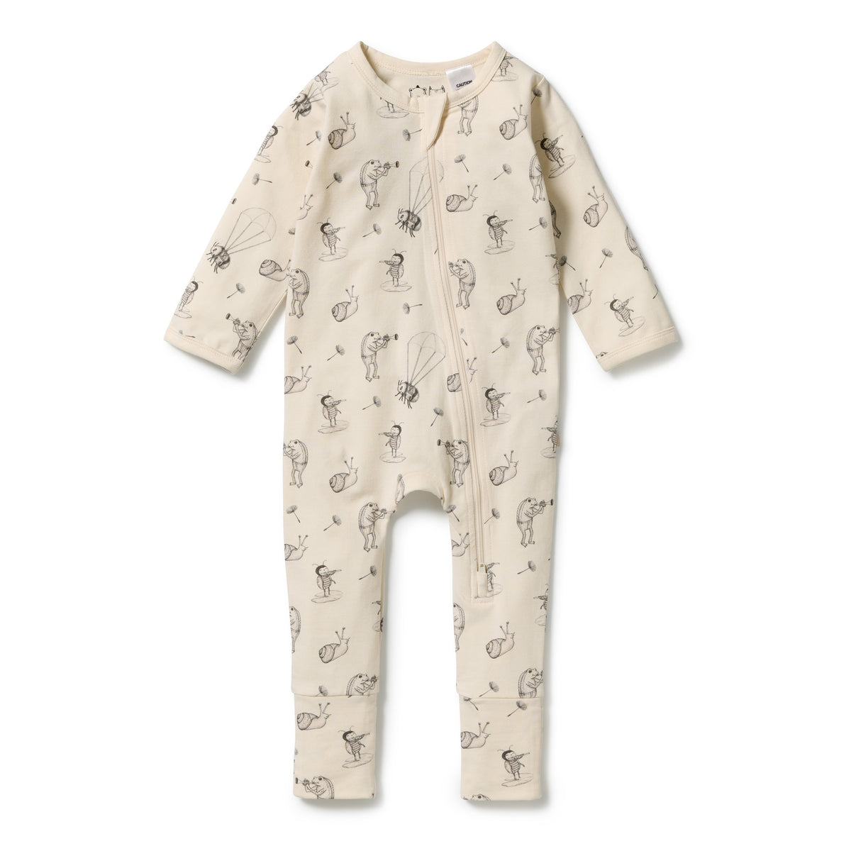 Wilson & Frenchy - Whispering Willows Organic Zipsuit with Feet