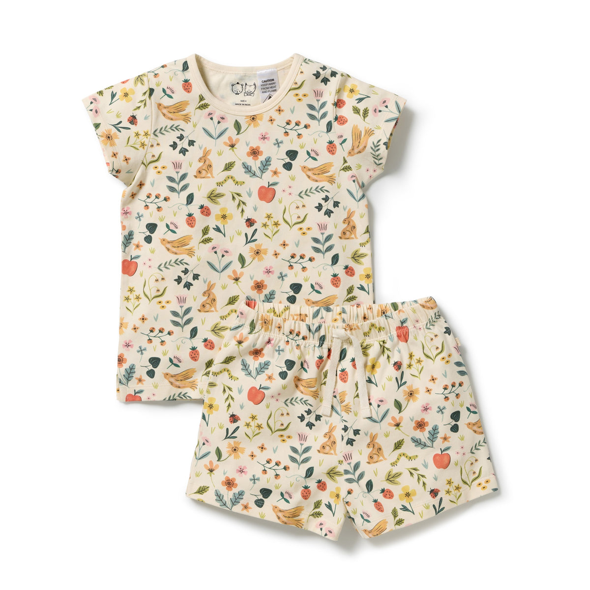 Wilson & Frenchy - Organic Short Sleeved Pyjamas - Summer Garden