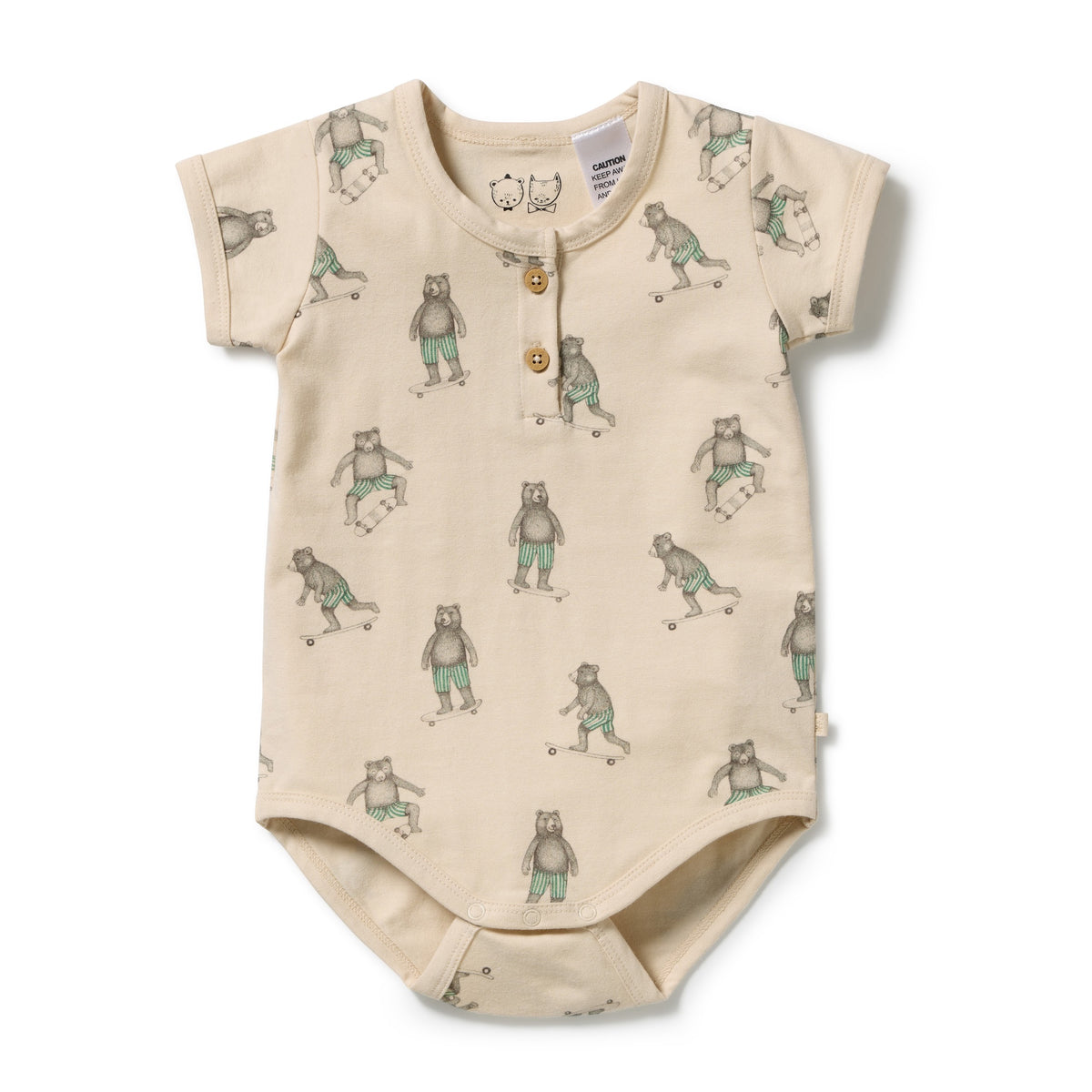 Wilson & Frenchy - Skater Club Organic Henley Bodysuit