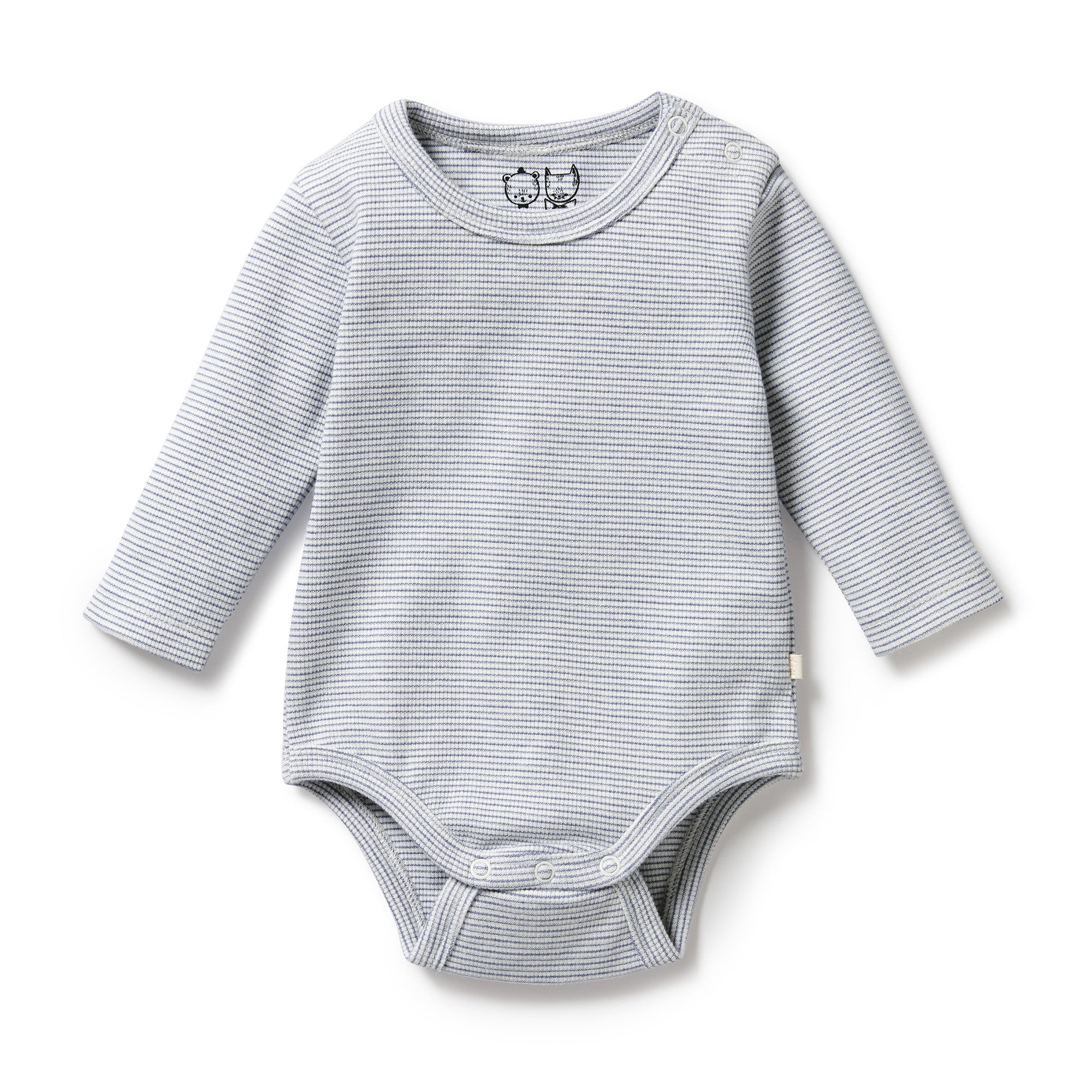 Wilson & Frenchy - Rain Drop Organic Stripe Rib Bodysuit