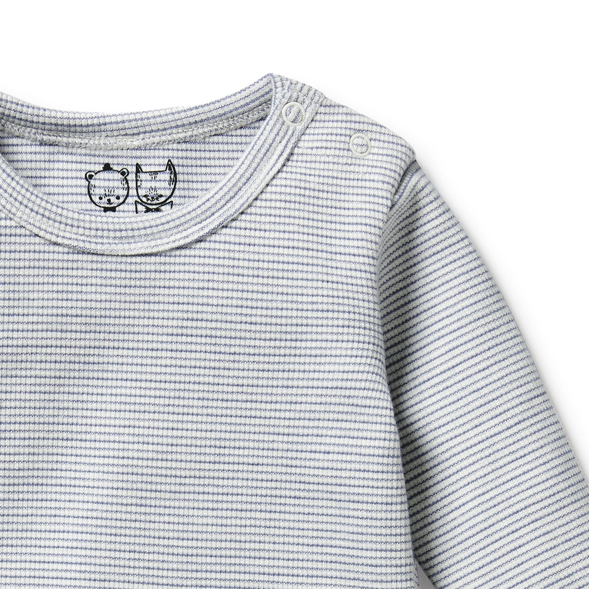 Wilson & Frenchy - Rain Drop Organic Stripe Rib Bodysuit