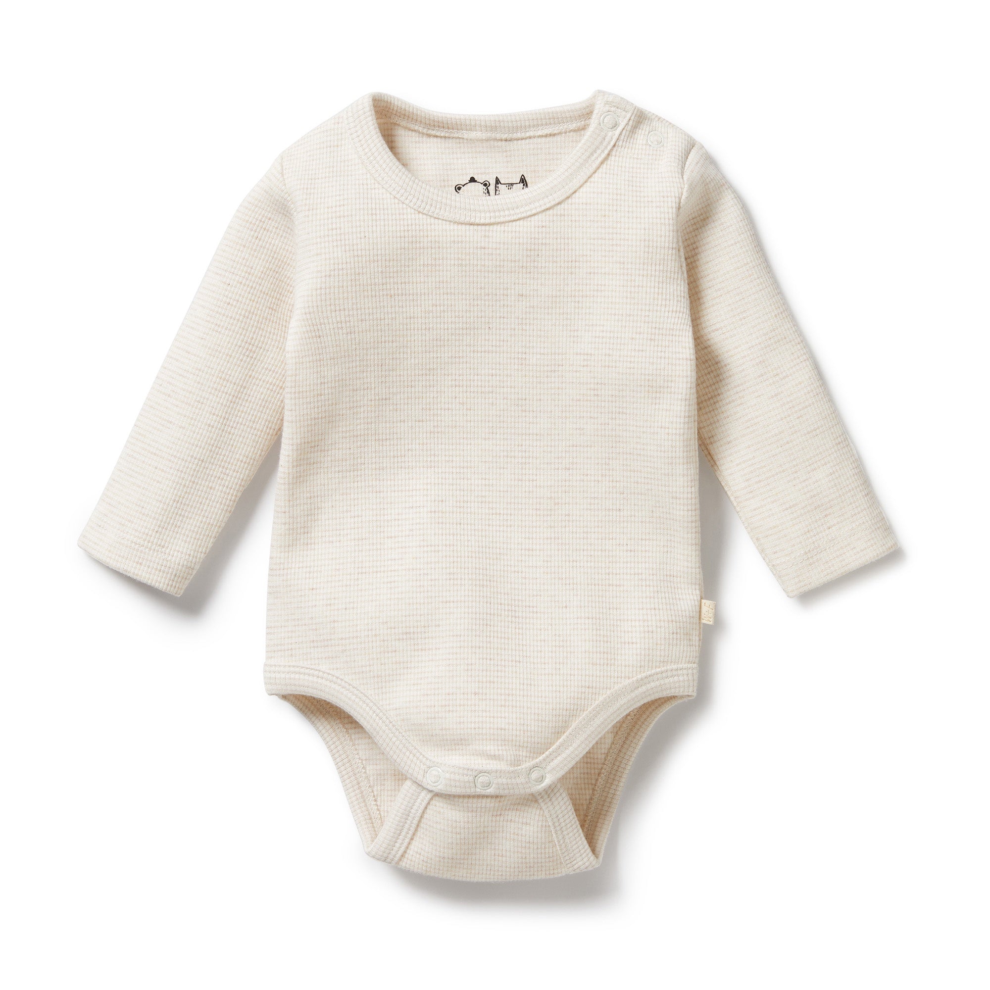 Wilson & Frenchy - Oatmeal Organic Stripe Rib Bodysuit