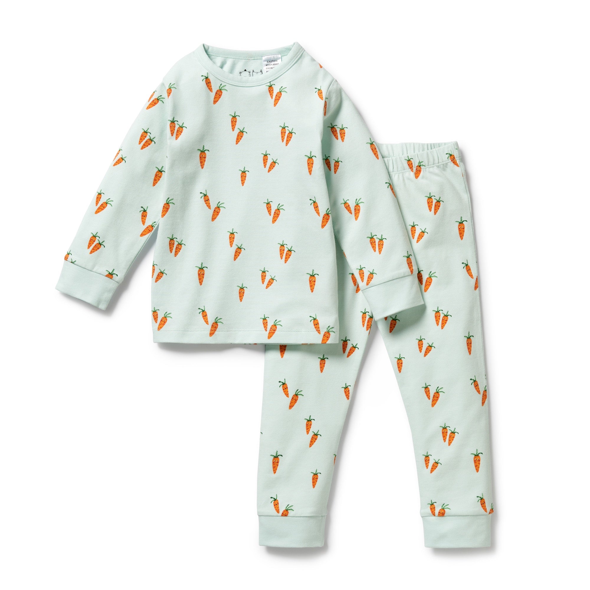 Wilson & Frenchy - Cute Carrots Organic Long Sleeve Pjs Set