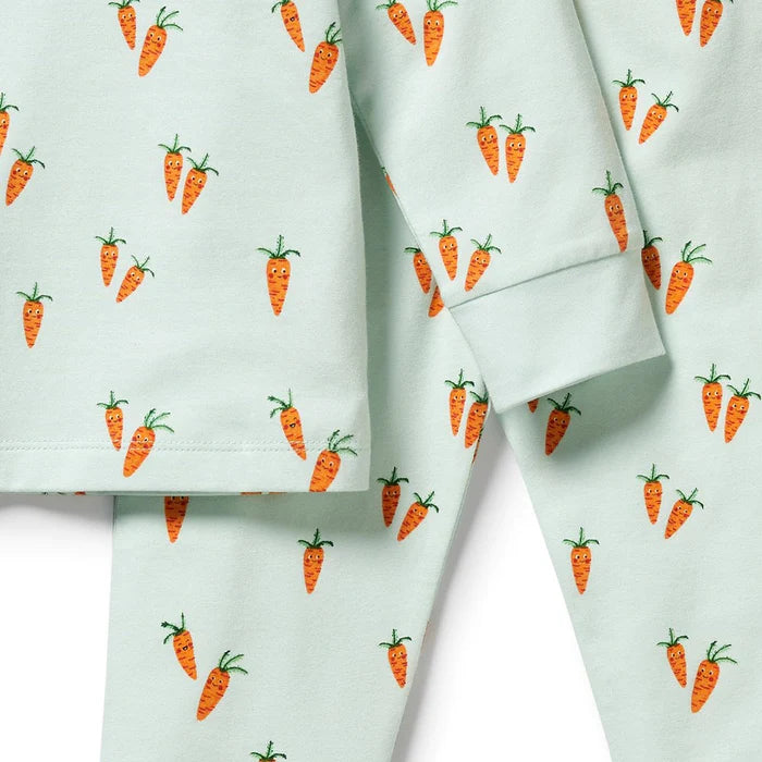 Wilson & Frenchy - Cute Carrots Organic Long Sleeve Pjs Set