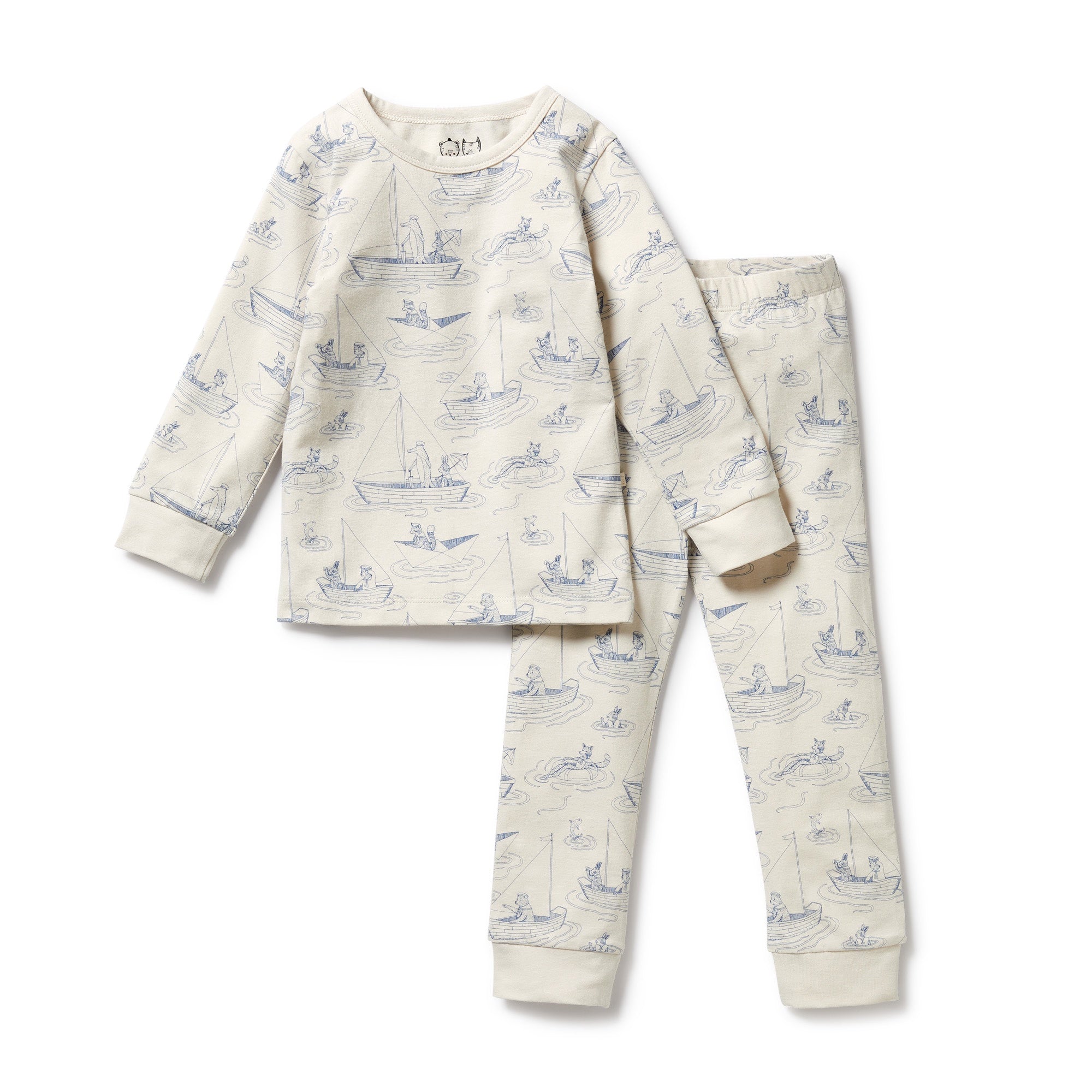 Wilson & Frenchy - Sail Away Organic Long Sleeve Pjs Set