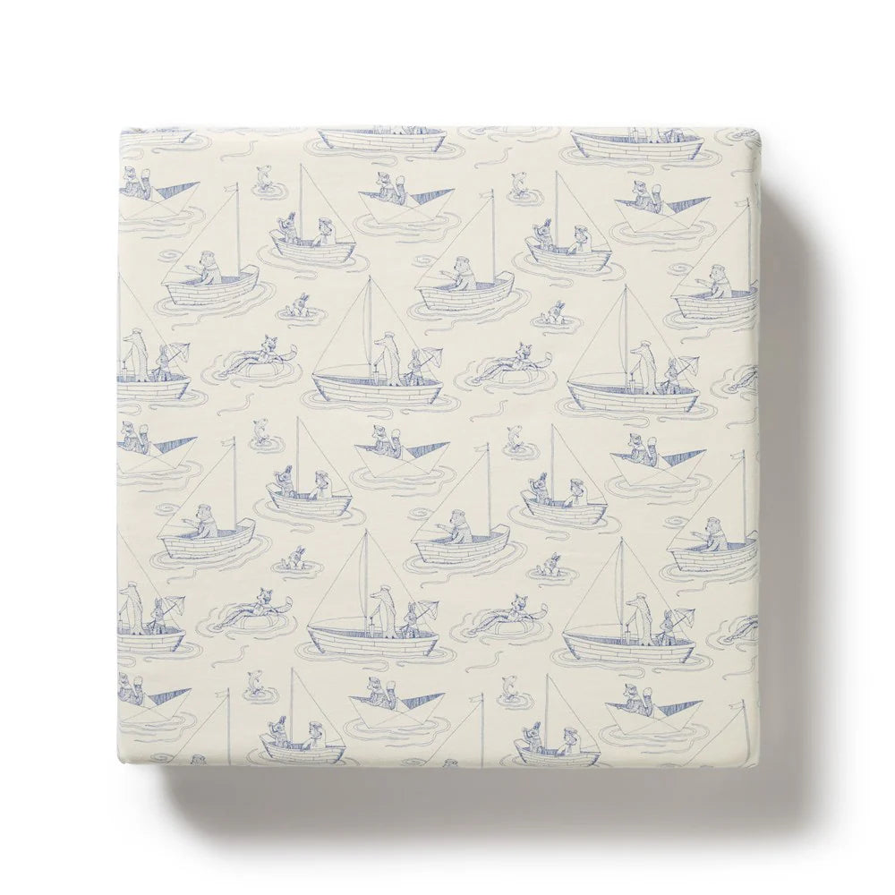 Wilson & Frenchy - Sail Away Organic Cot Sheet